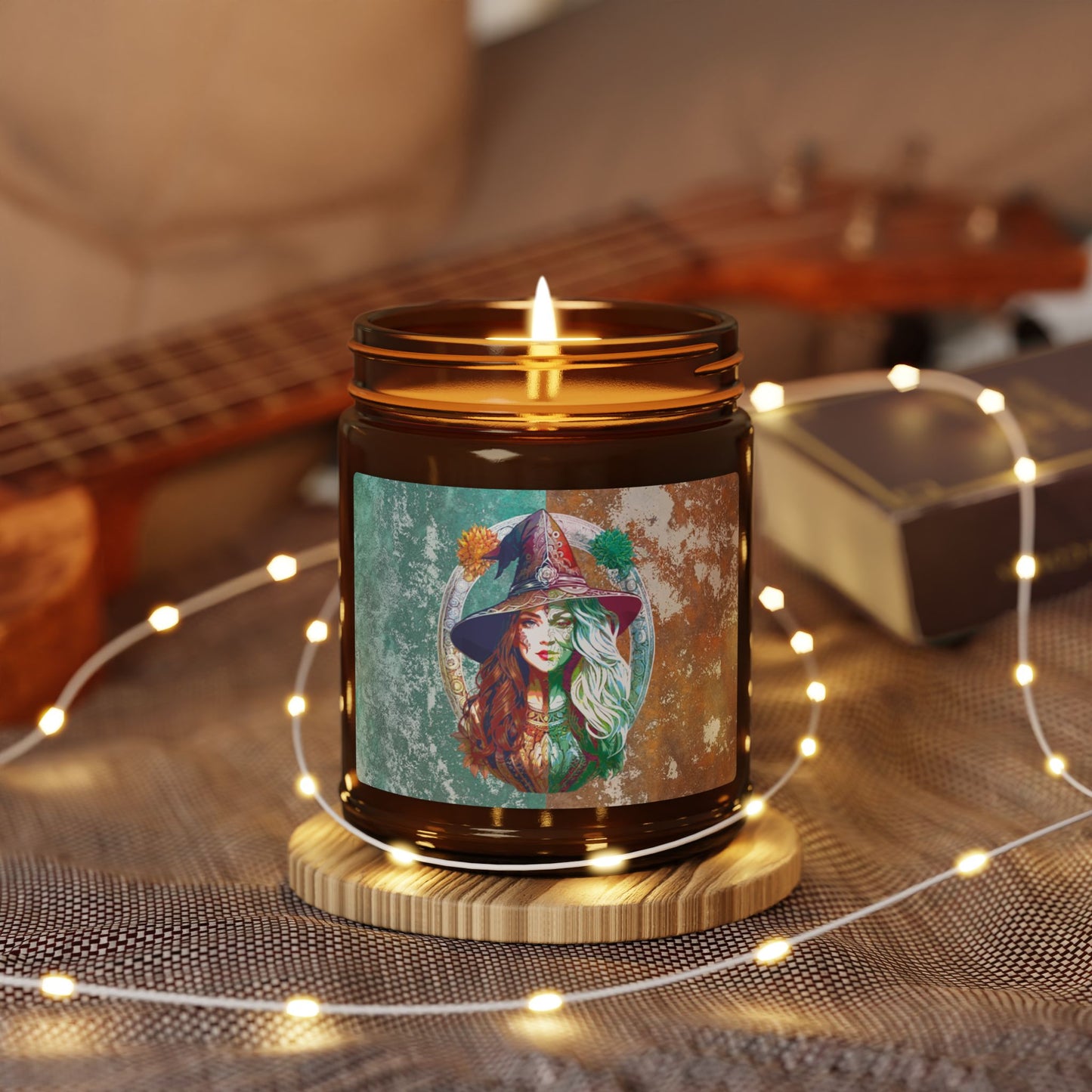 Witch Switch Scented Soy Candle (9 oz, Amber Jar)