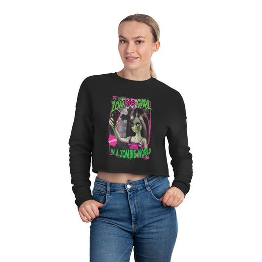 Zombie Girl - Women's Cropped Sweatshirt