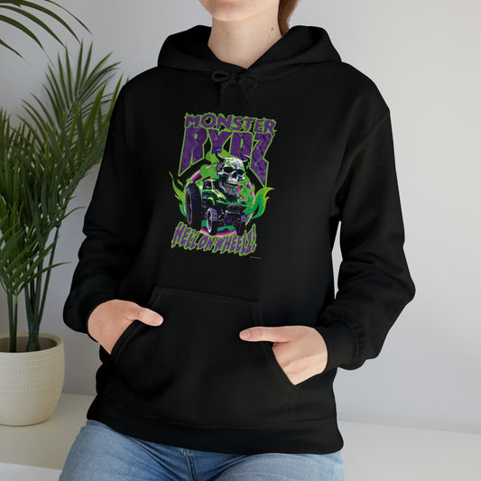 Monster Rydz, Hell on Wheelz - Unisex Heavy Blend™ Hooded Sweatshirt