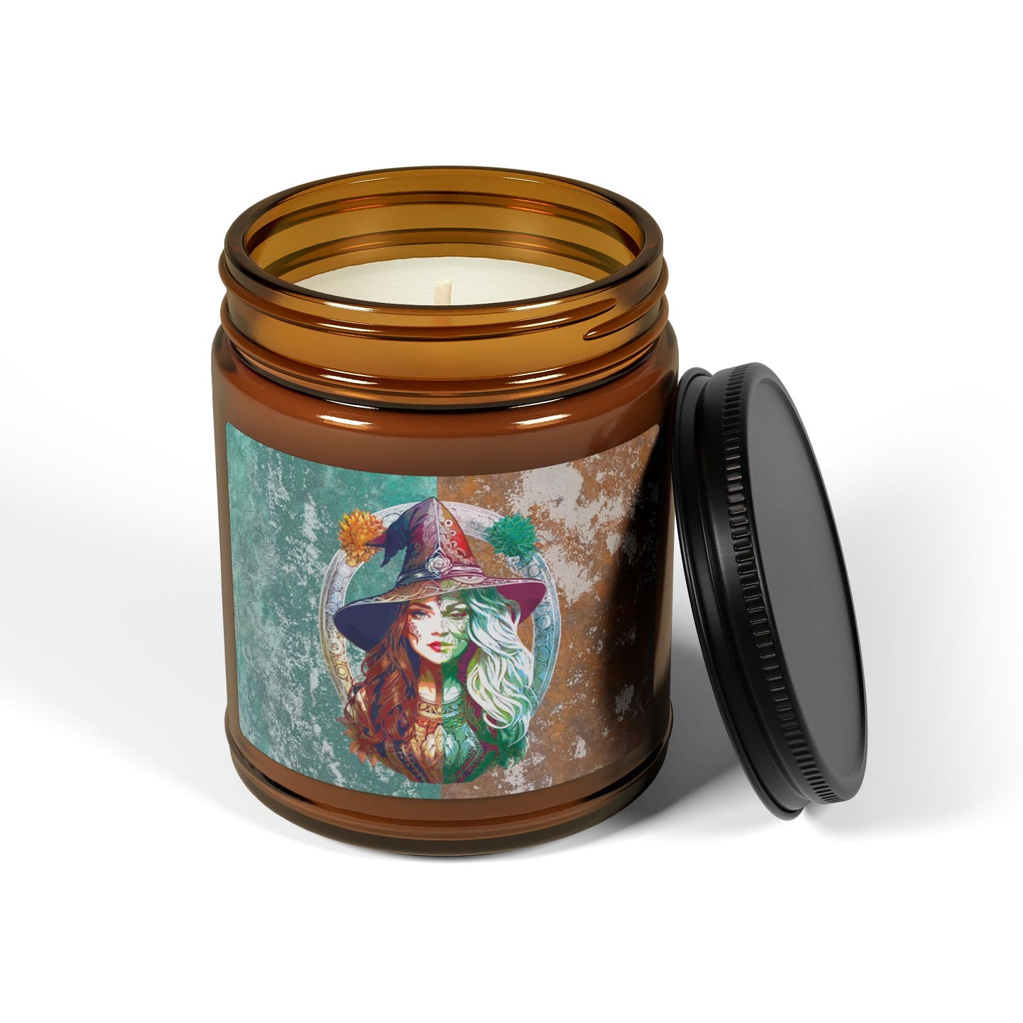 Witch Switch Scented Soy Candle (9 oz, Amber Jar)