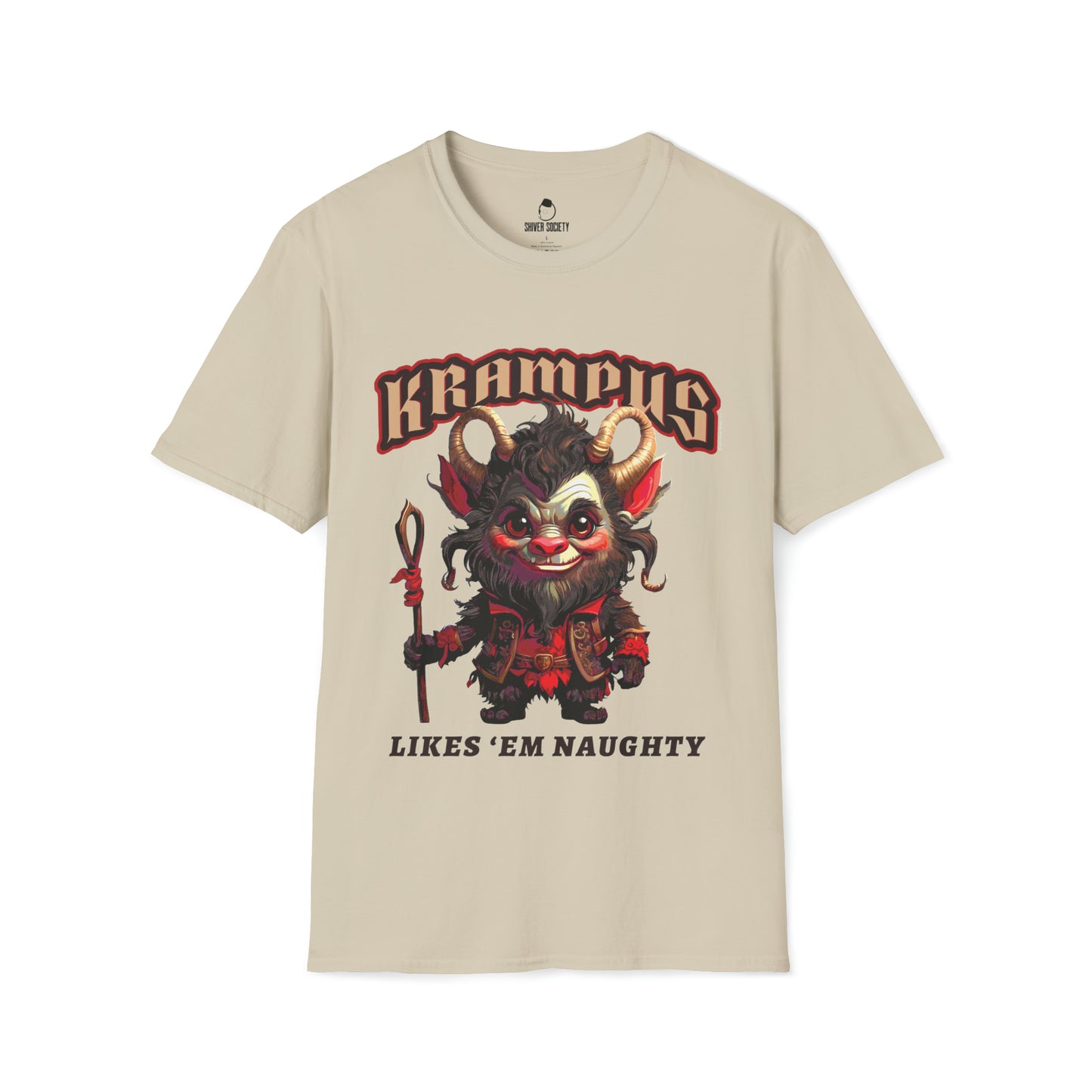 Krampus Likes 'Em Naughty - Unisex Softstyle T-Shirt