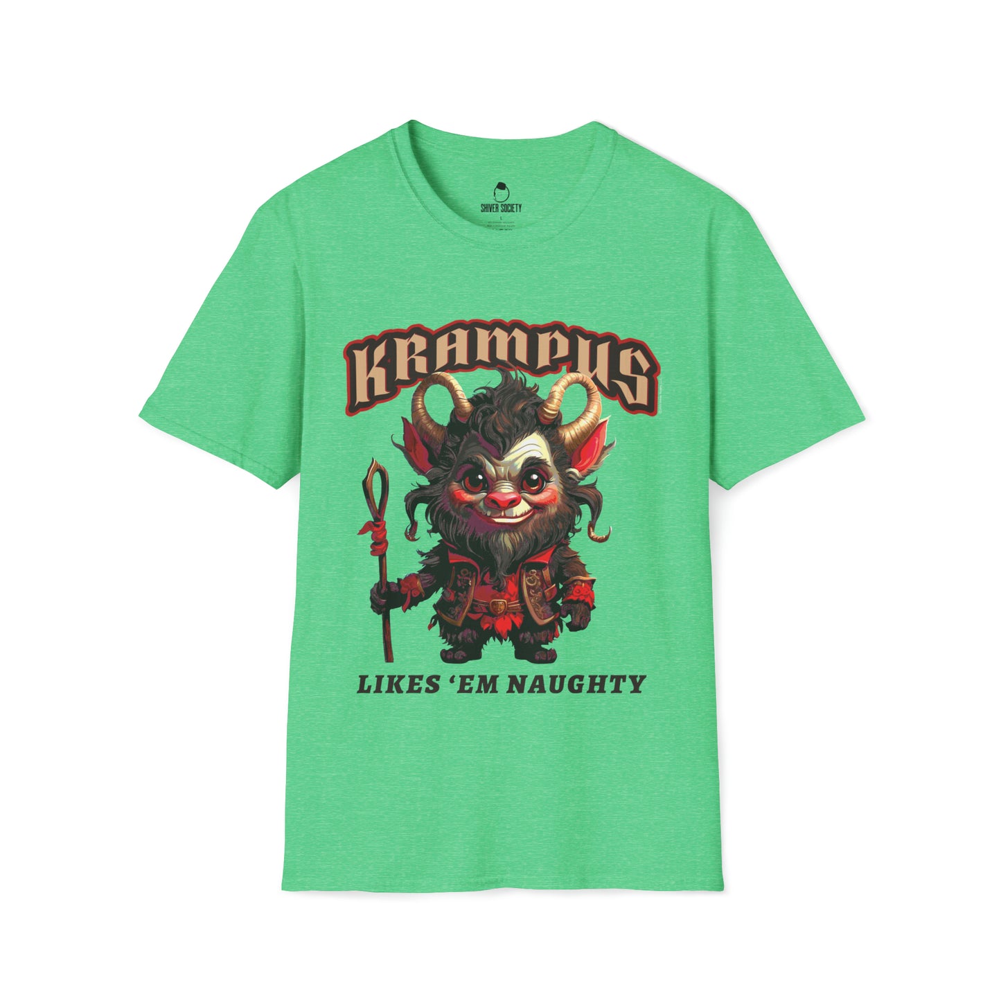 Krampus Likes 'Em Naughty - Unisex Softstyle T-Shirt