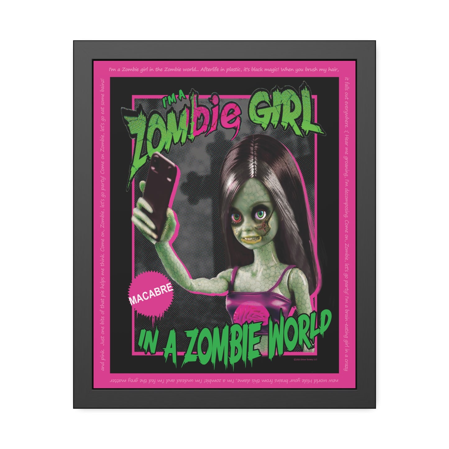 Zombie Girl, Framed Poster