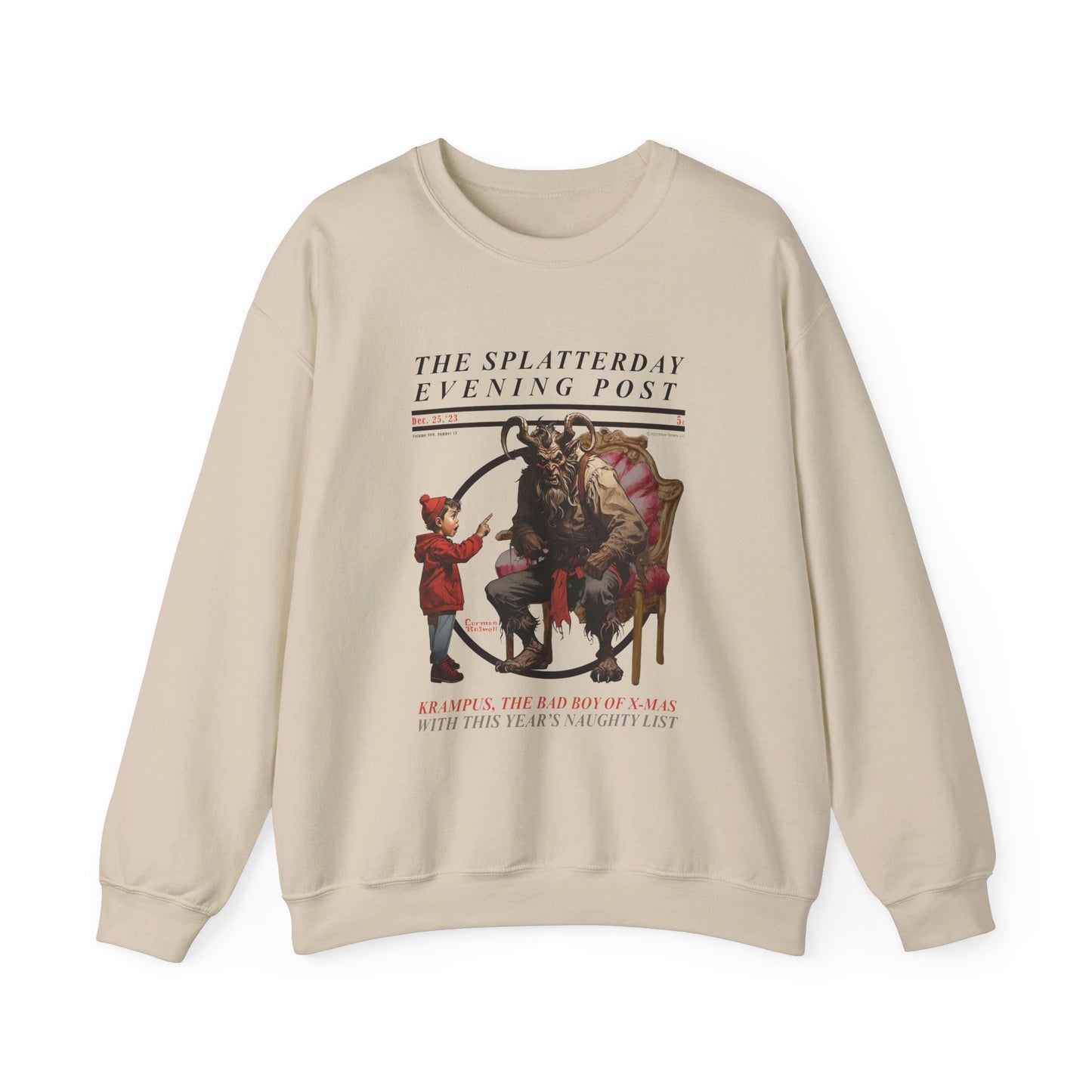 Splatterday Evening Post - Unisex Heavy Blend™ Crewneck Sweatshirt