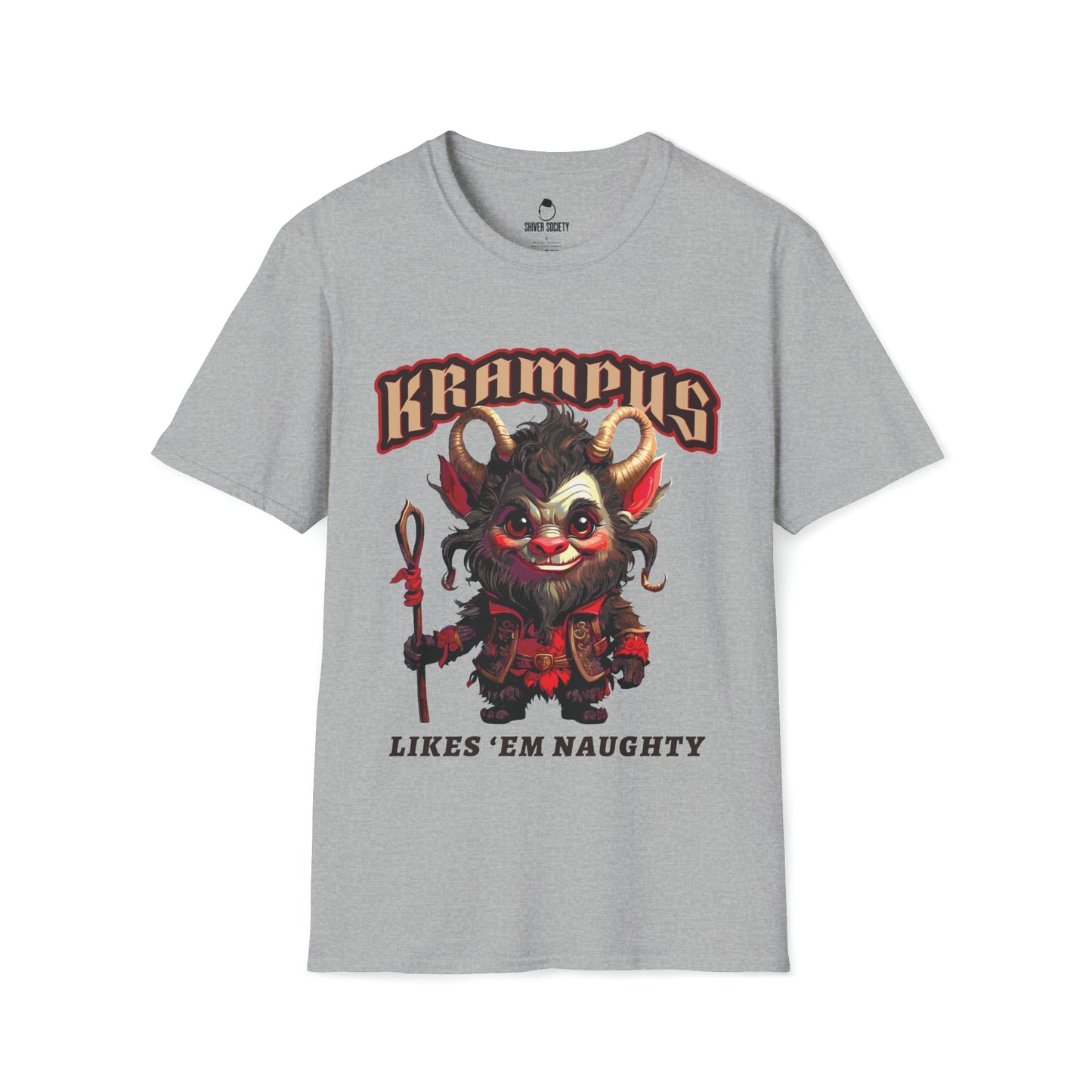 Krampus Likes 'Em Naughty - Unisex Softstyle T-Shirt