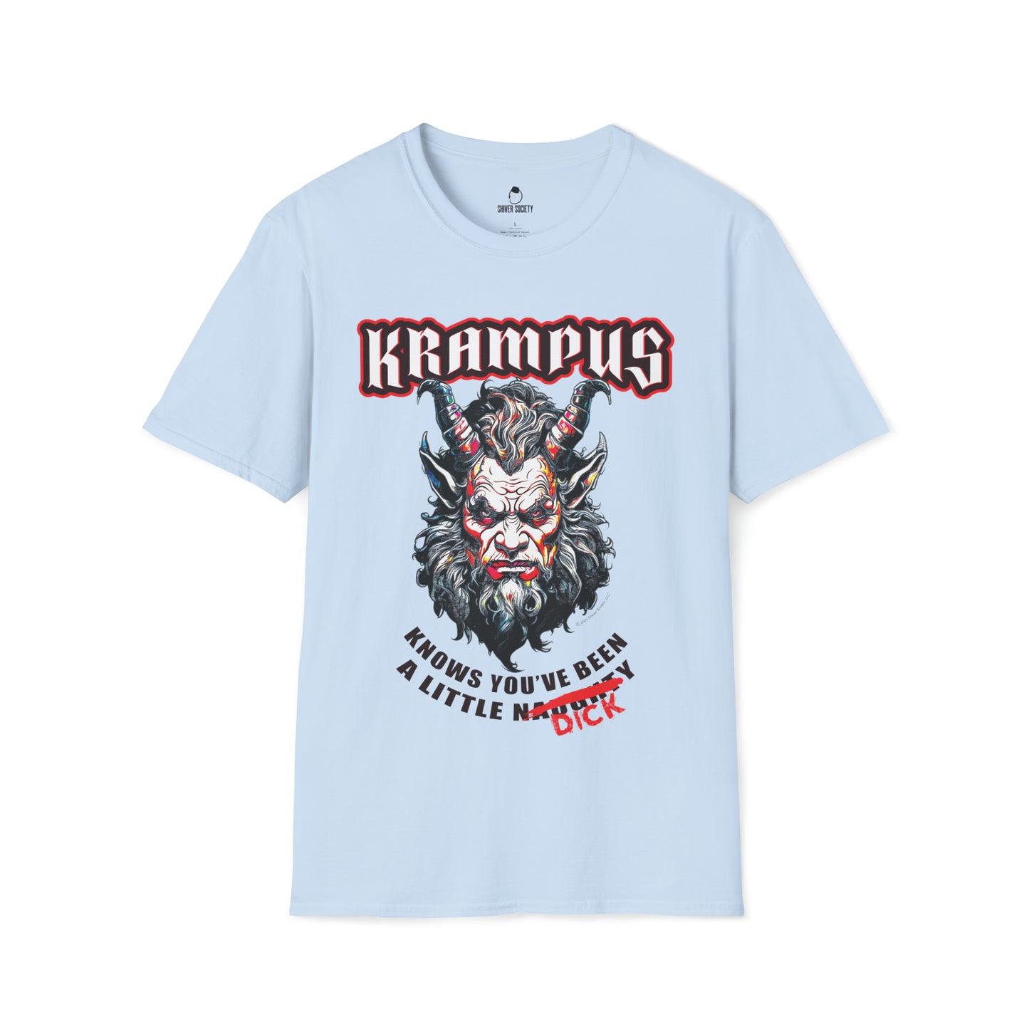 Krampus Knows You're a Little Naughty (Dick edition) - Unisex Softstyle T-Shirt