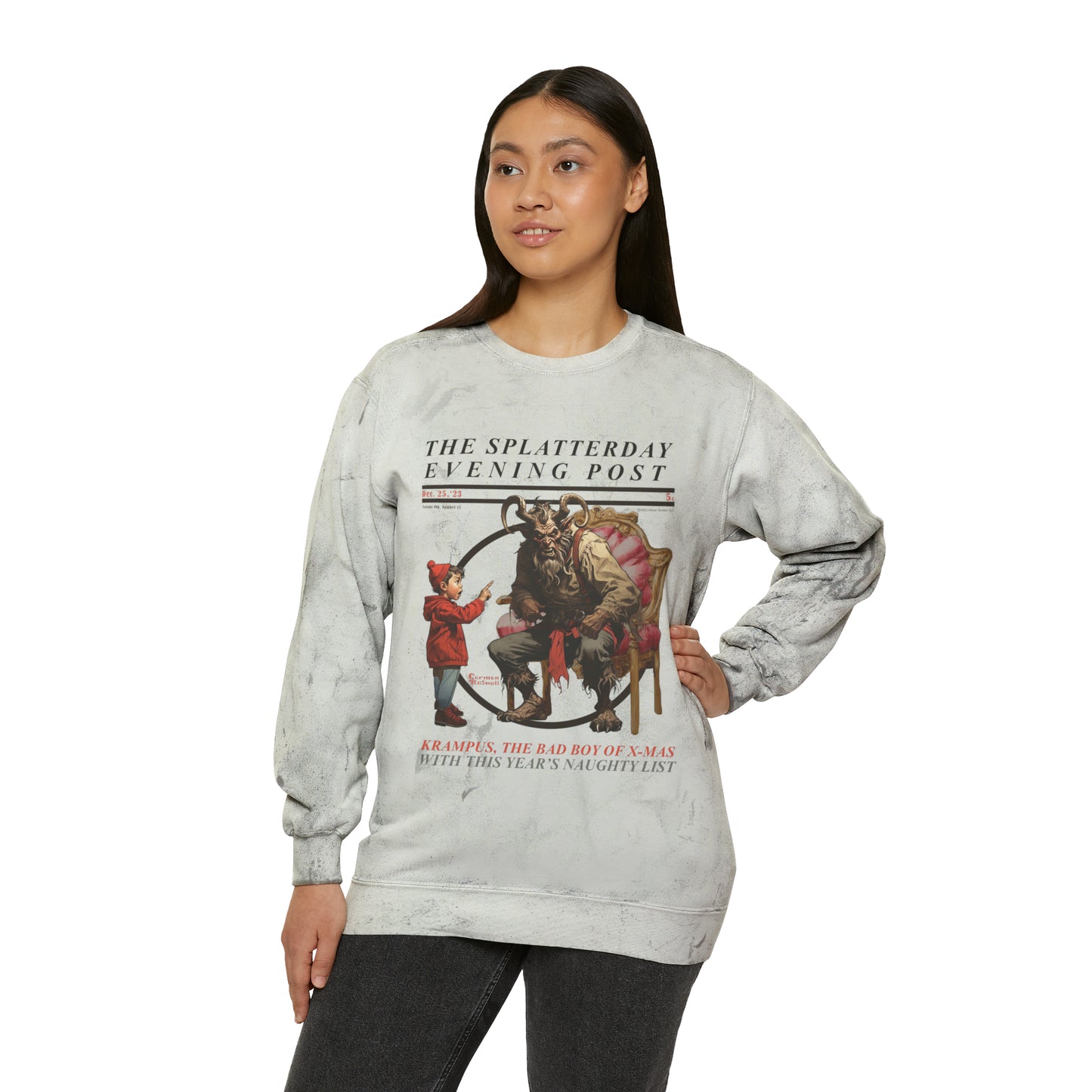 Splatterday Evening Post - Unisex Color Blast Crewneck Sweatshirt