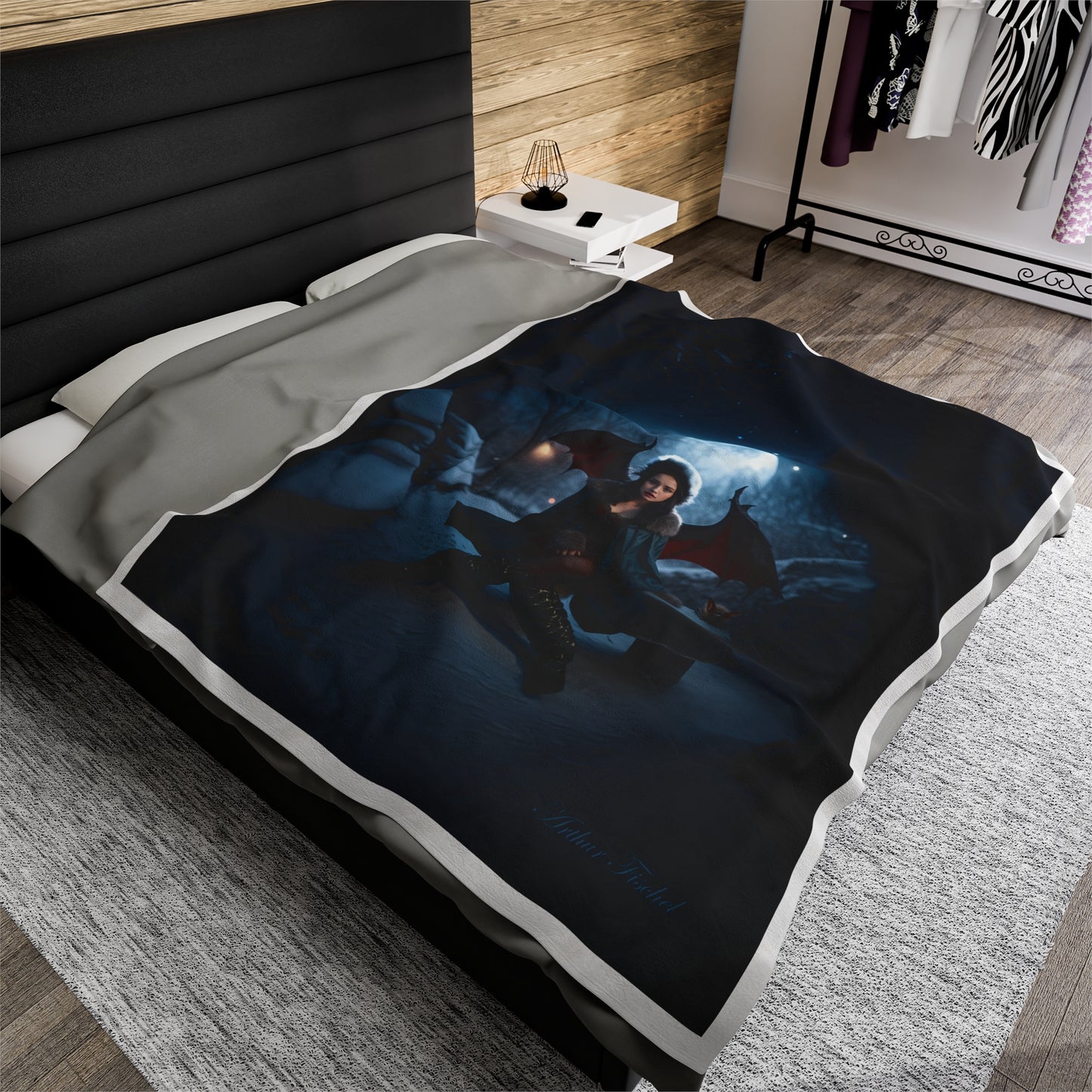 Vampire in Winter - Plush Blanket