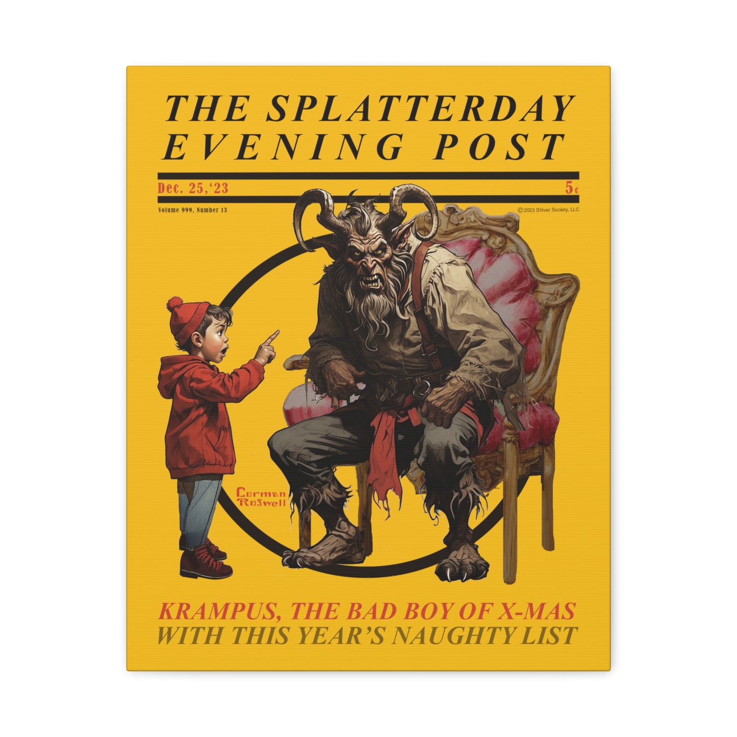 Splatterday Evening Post - Canvas Gallery Wrap