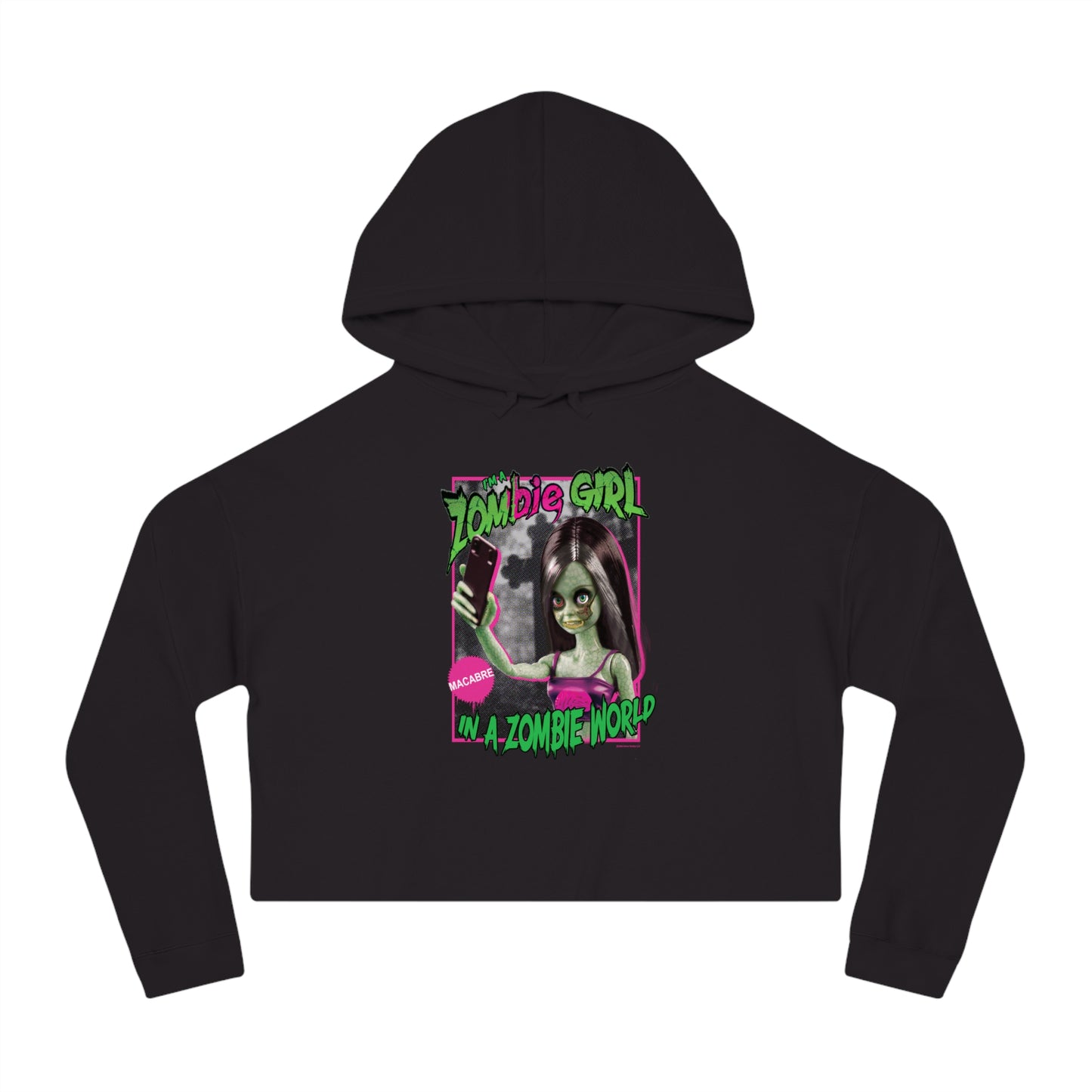 Zombie Girl - Women’s Cropped Hooded Sweatshirt