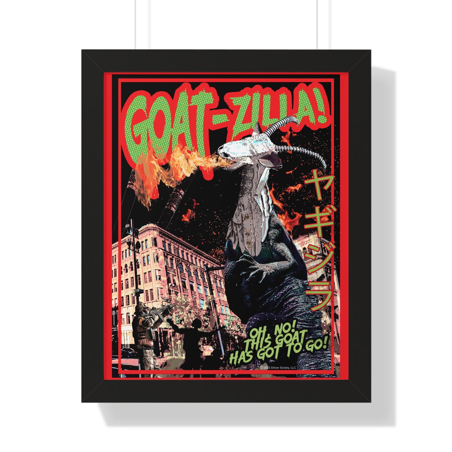 Goat-zilla! - Framed Poster