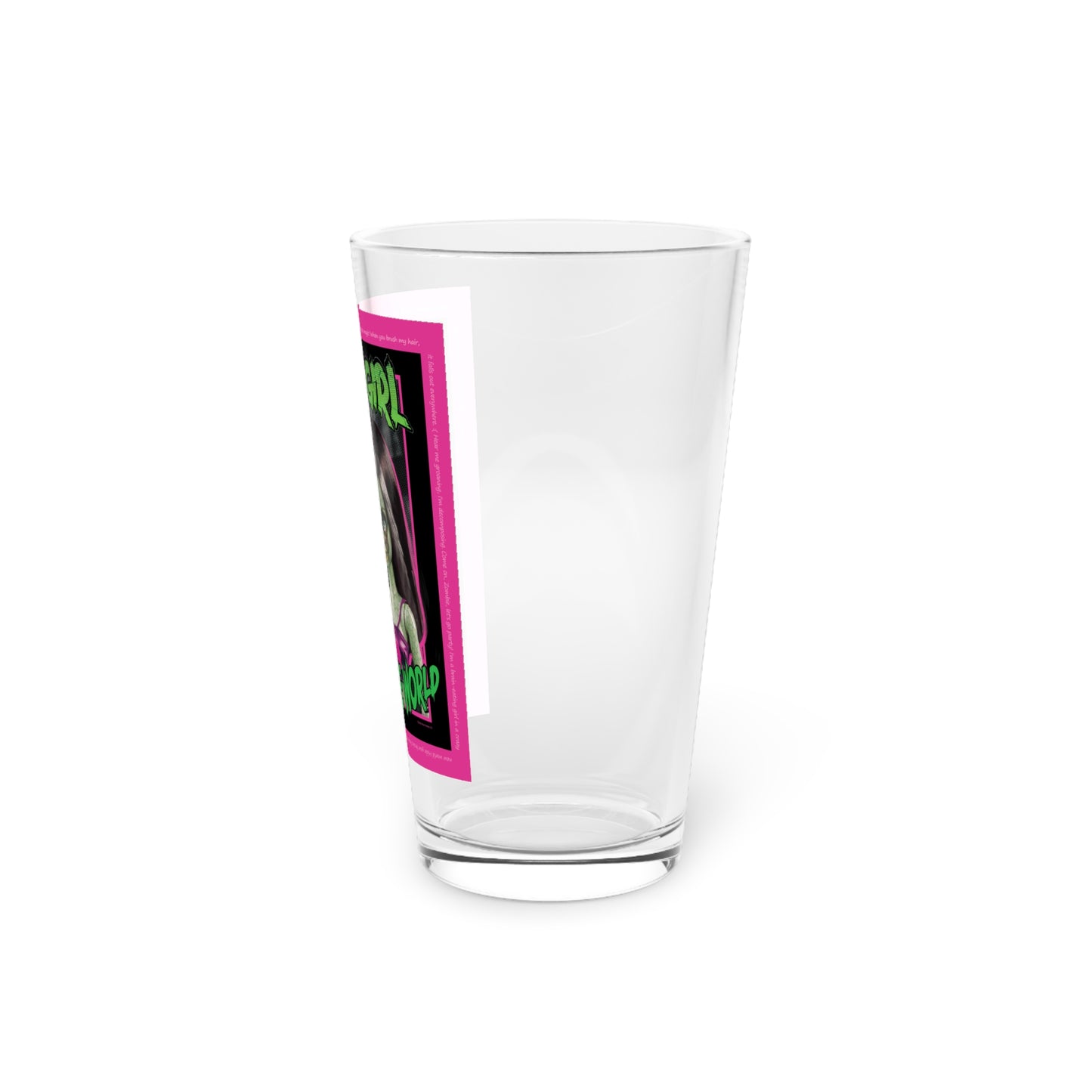 Zombie Girl Pint Glass, 16oz