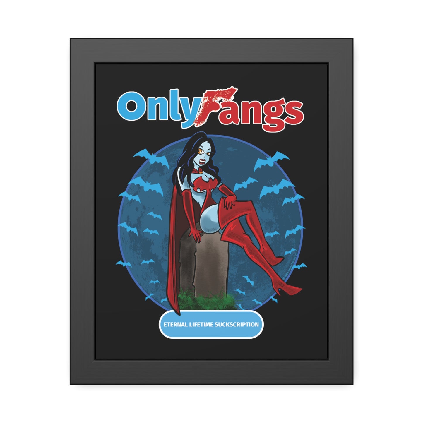 Only Fangs - Framed Paper Posters