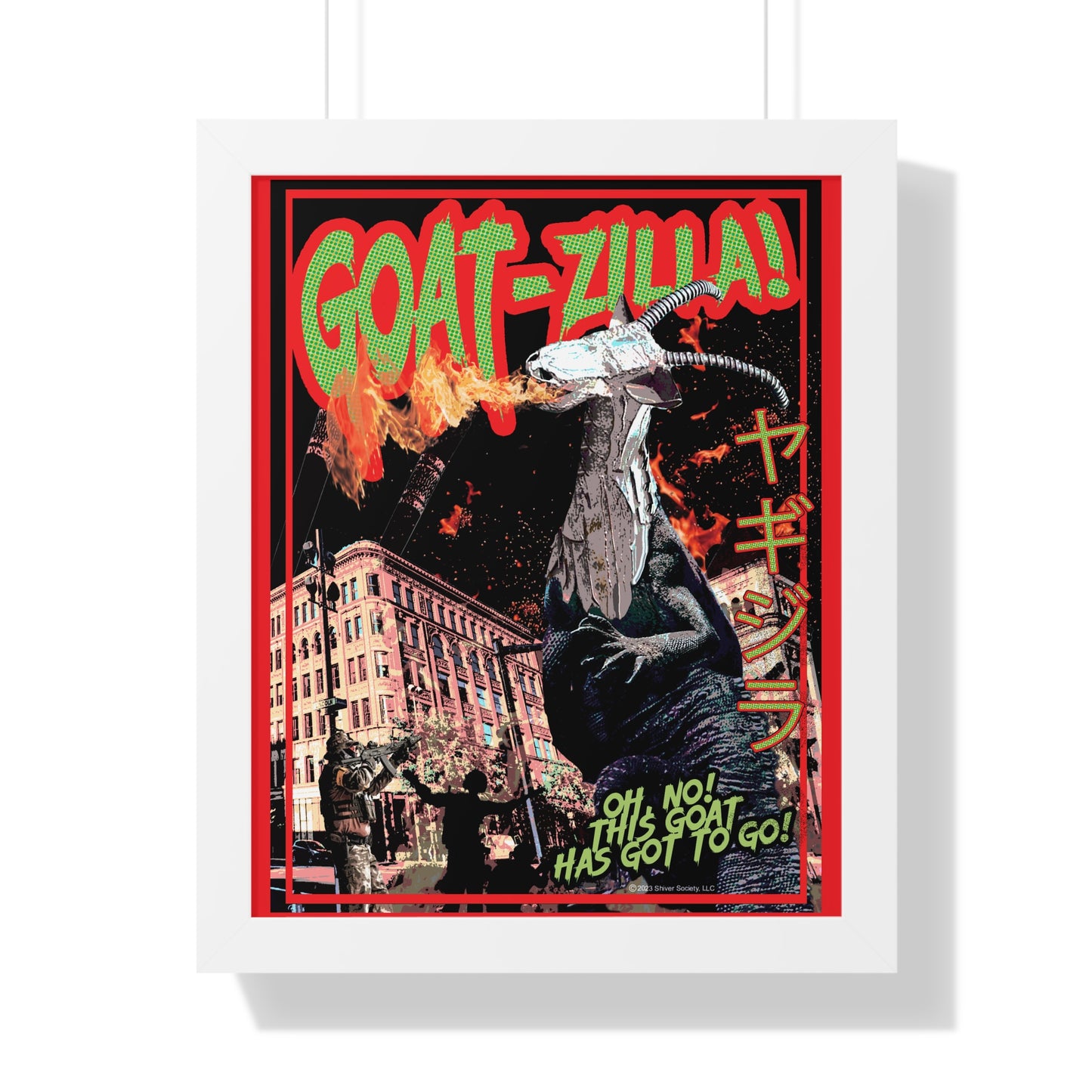 Goat-zilla! - Framed Poster