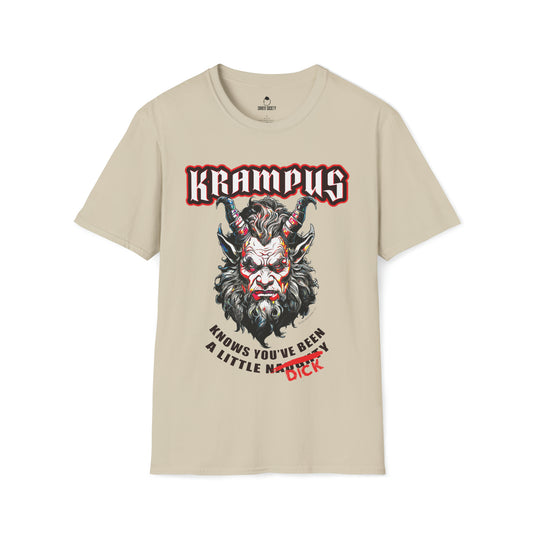 Krampus Knows You're a Little Naughty (Dick edition) - Unisex Softstyle T-Shirt