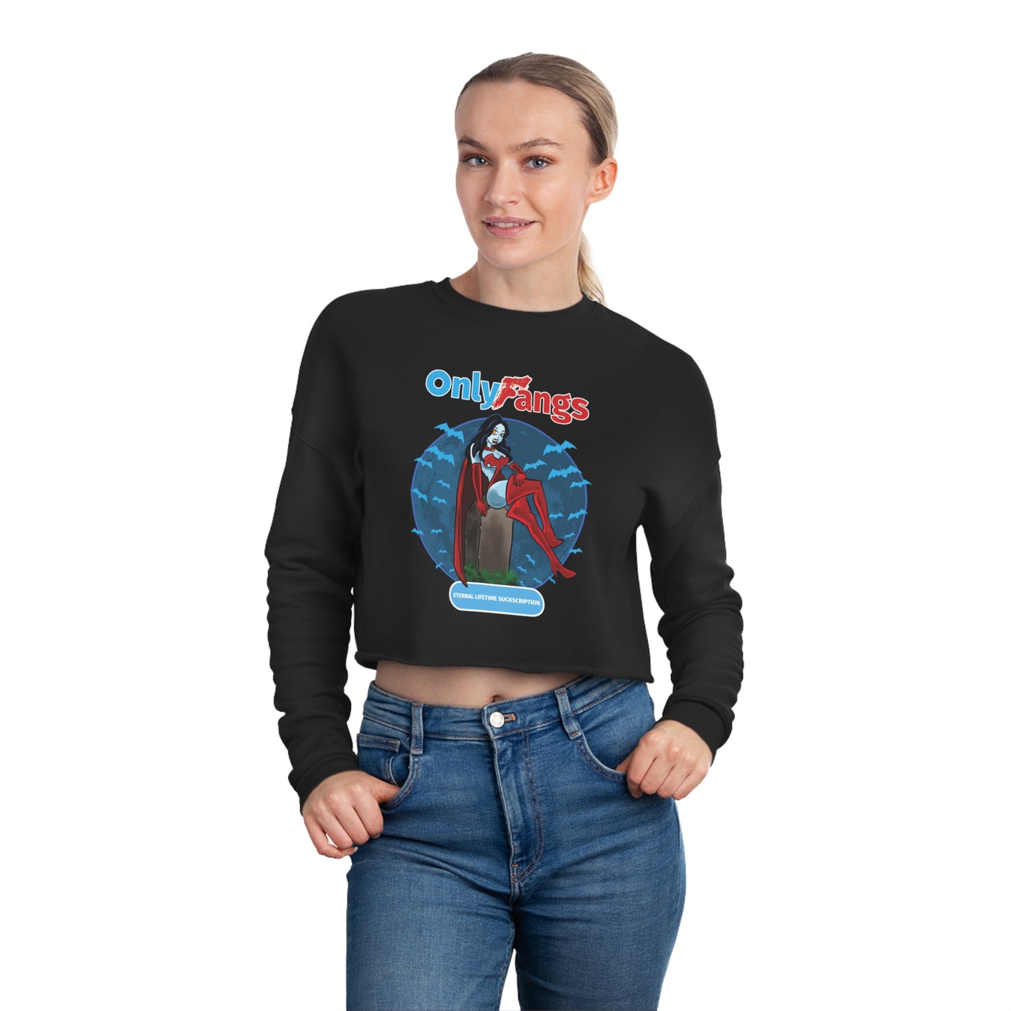 Only Fangs - Women's Cropped Sweatshirt