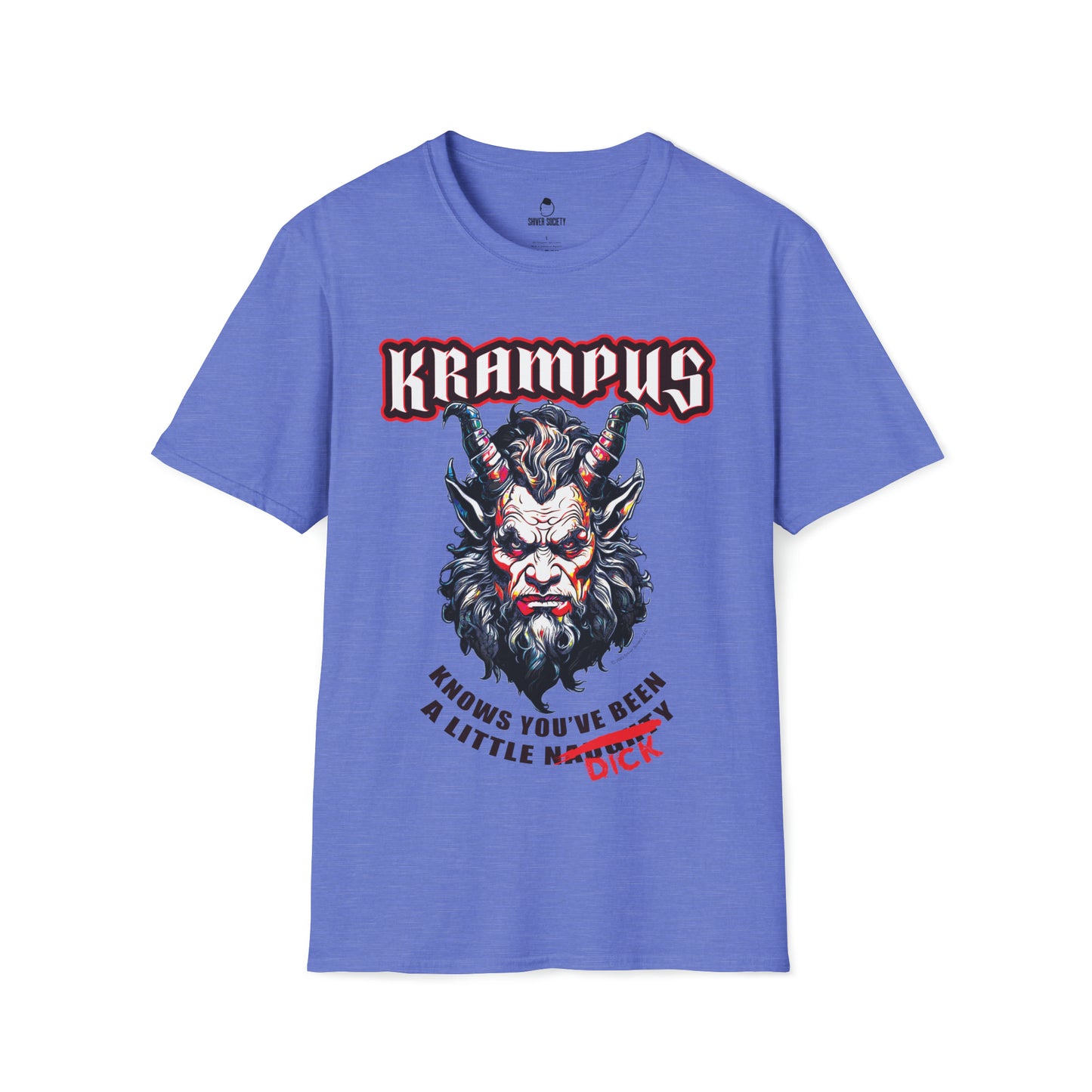 Krampus Knows You're a Little Naughty (Dick edition) - Unisex Softstyle T-Shirt