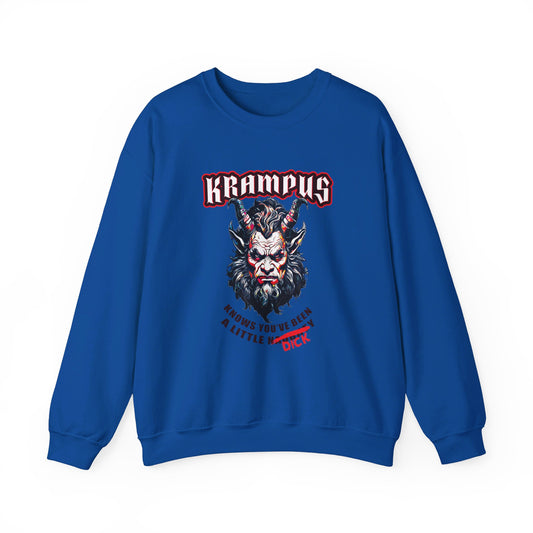 Krampus Knows You're a Little Naughty (Dick edition) - Unisex Heavy Blend™ Crewneck Sweatshirt