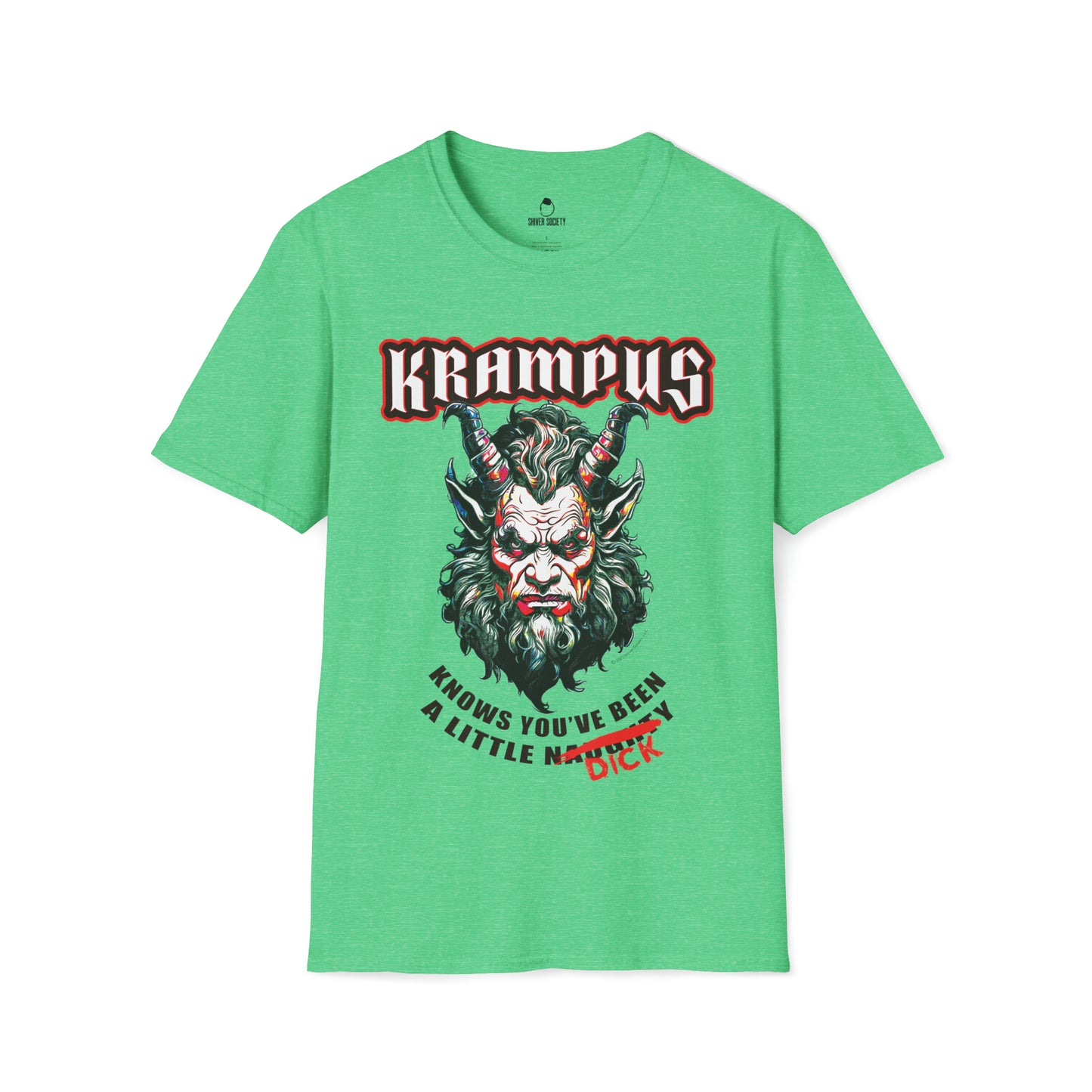 Krampus Knows You're a Little Naughty (Dick edition) - Unisex Softstyle T-Shirt