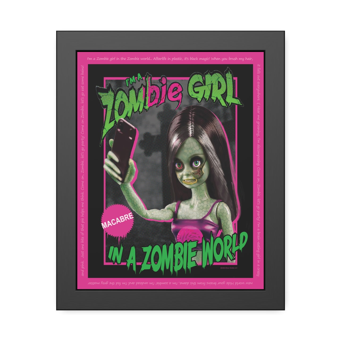 Zombie Girl, Framed Poster