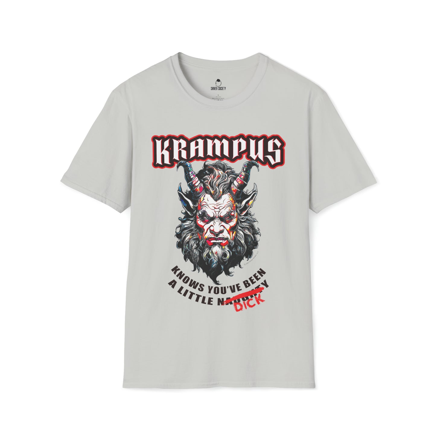 Krampus Knows You're a Little Naughty (Dick edition) - Unisex Softstyle T-Shirt