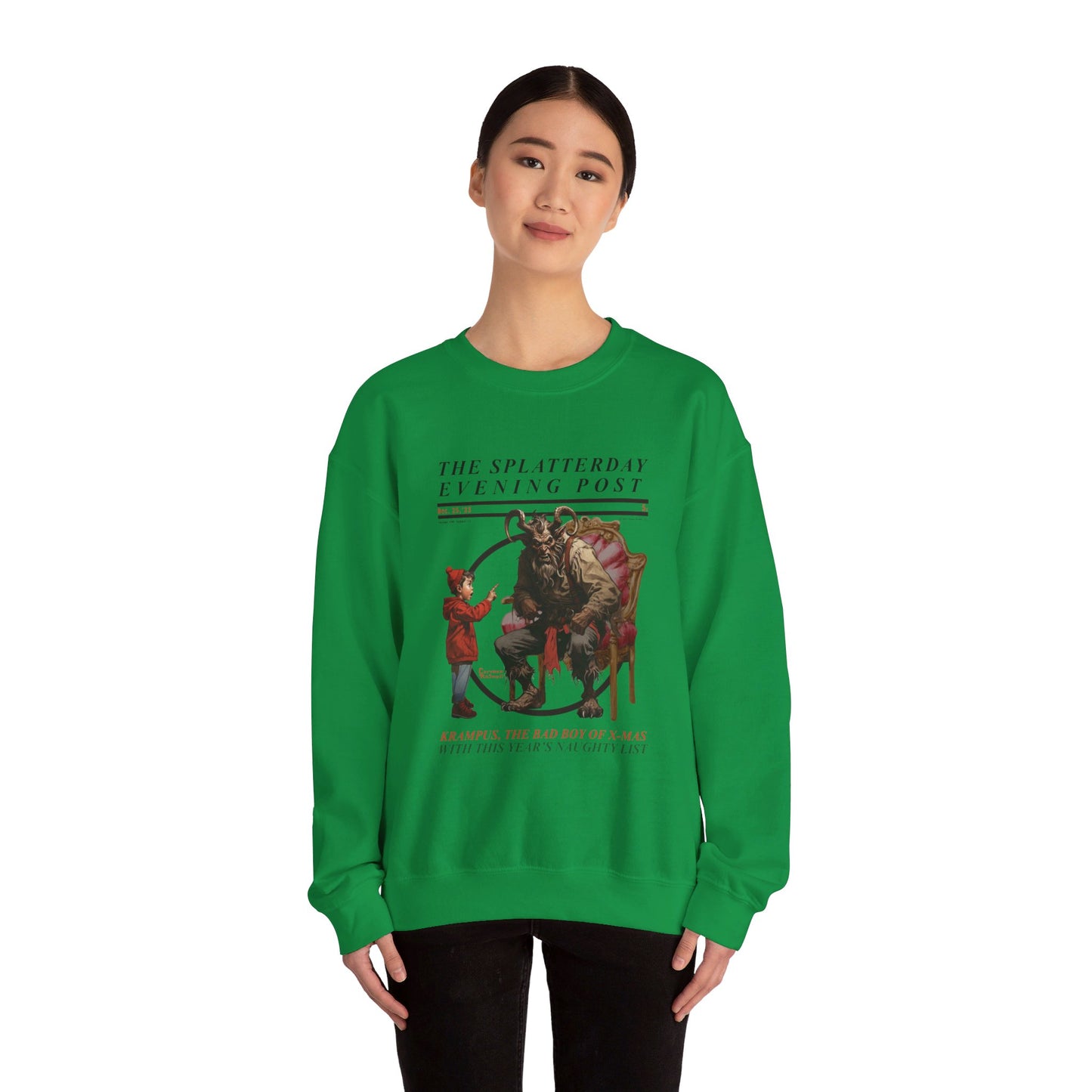 Splatterday Evening Post - Unisex Heavy Blend™ Crewneck Sweatshirt