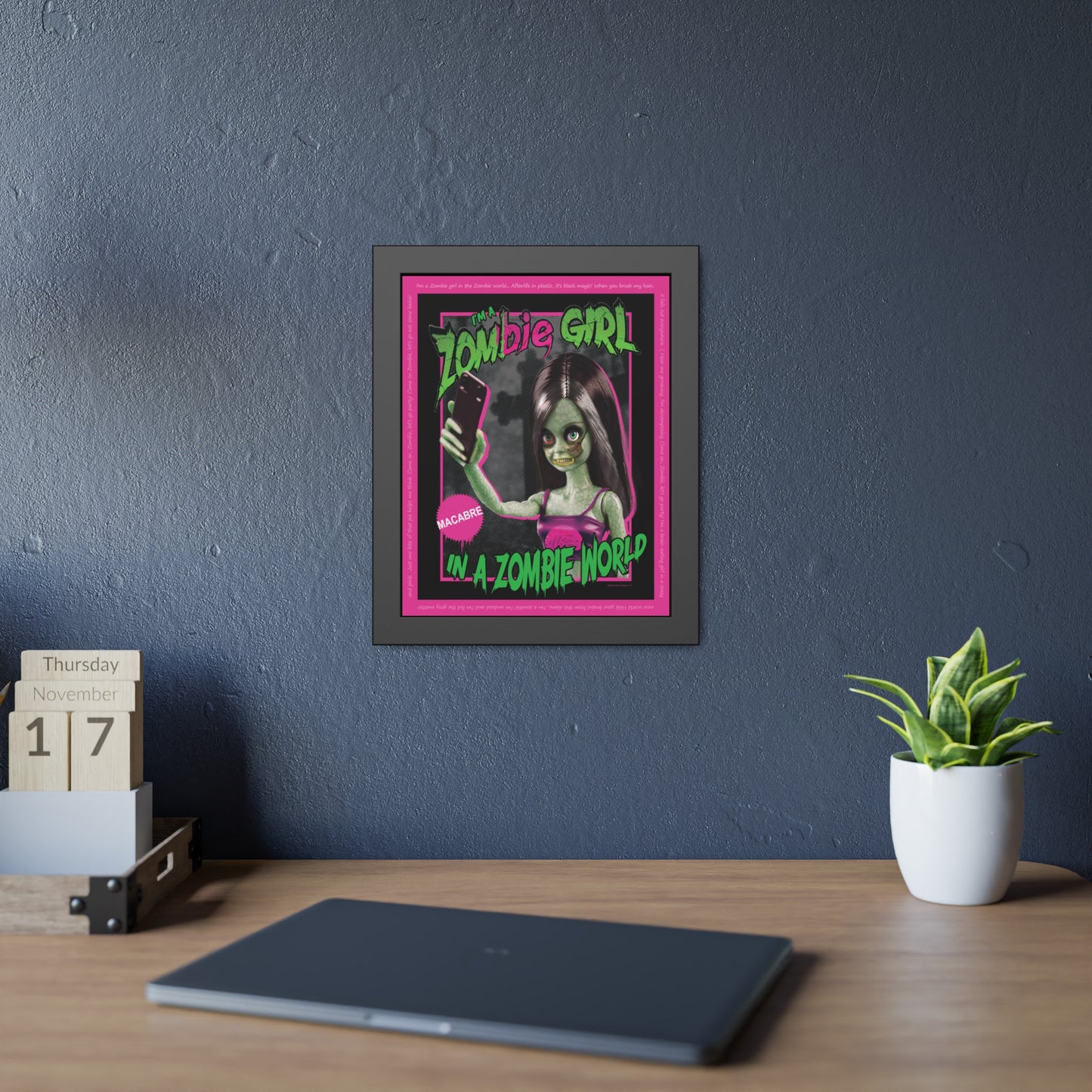 Zombie Girl, Framed Poster