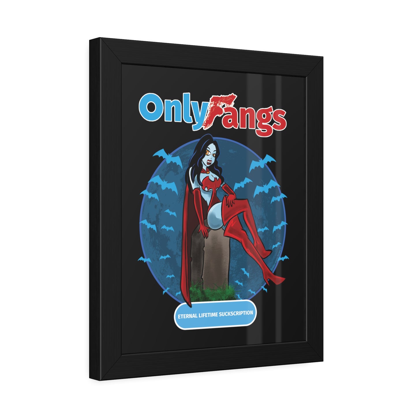 Only Fangs - Framed Paper Posters