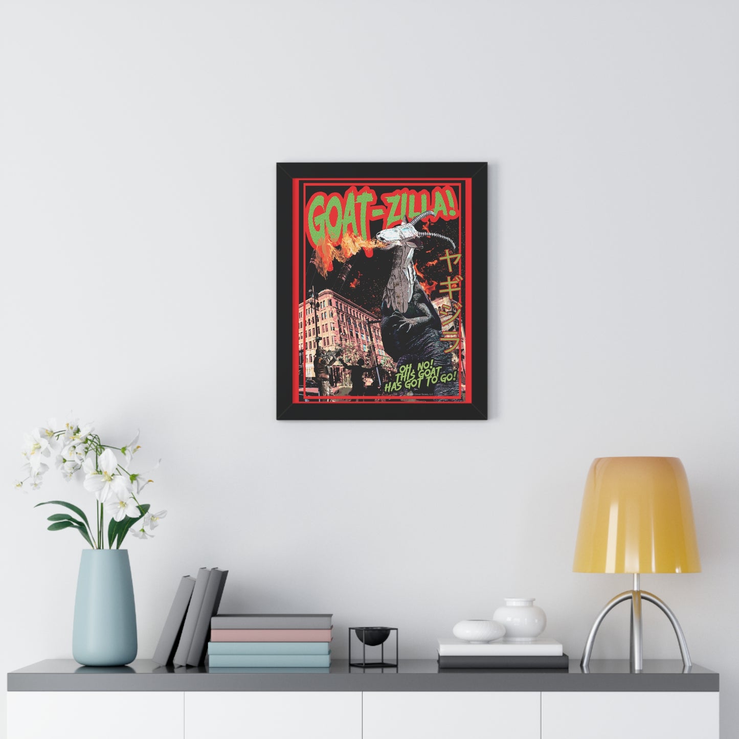 Goat-zilla! - Framed Poster