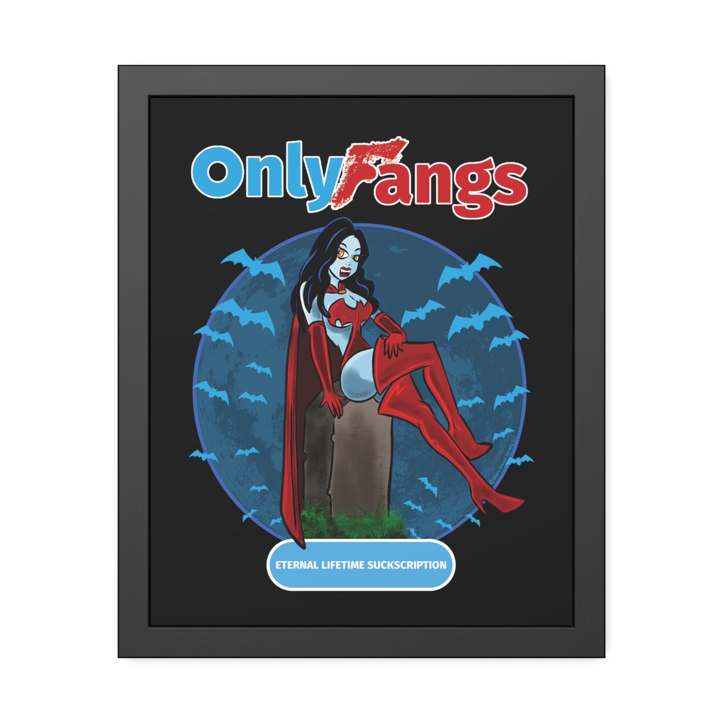 Only Fangs - Framed Paper Posters