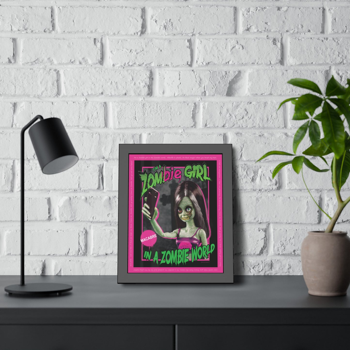 Zombie Girl, Framed Poster