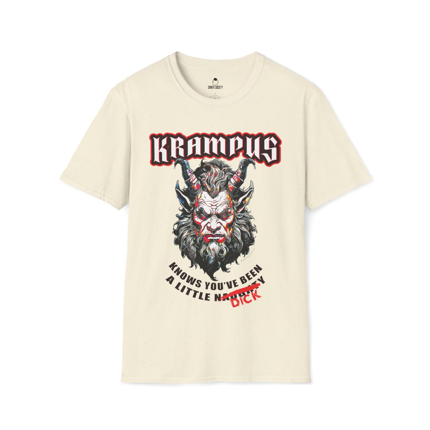 Krampus Knows You're a Little Naughty (Dick edition) - Unisex Softstyle T-Shirt