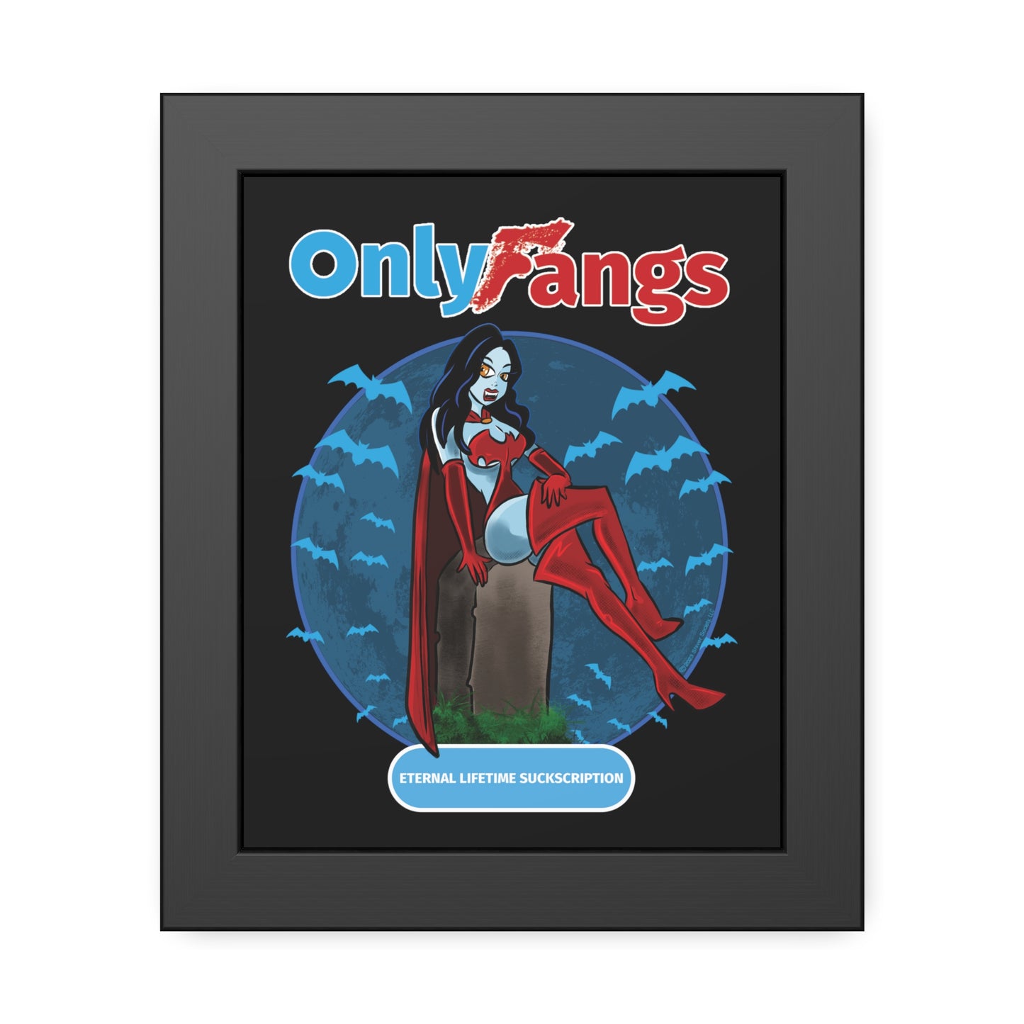 Only Fangs - Framed Paper Posters