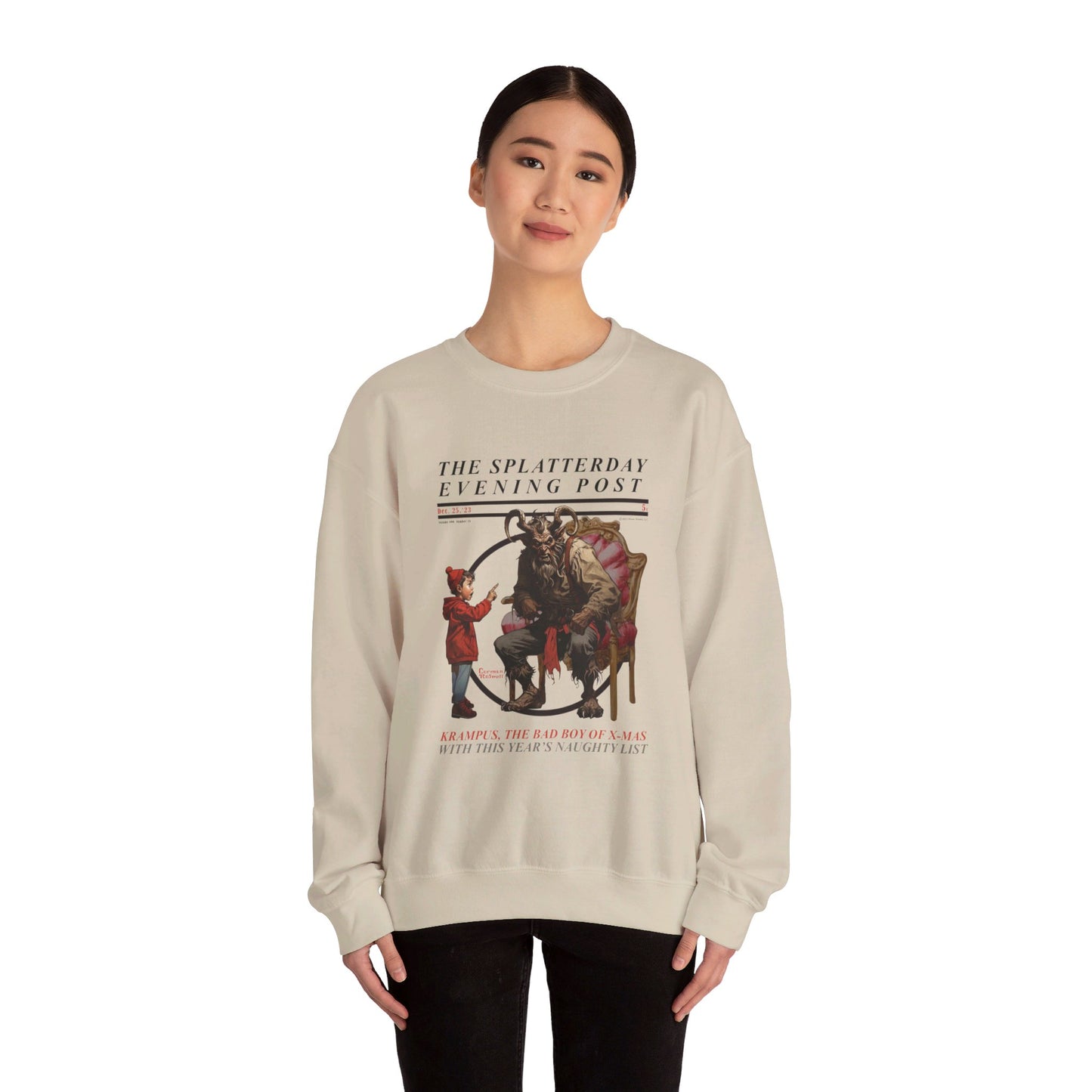 Splatterday Evening Post - Unisex Heavy Blend™ Crewneck Sweatshirt