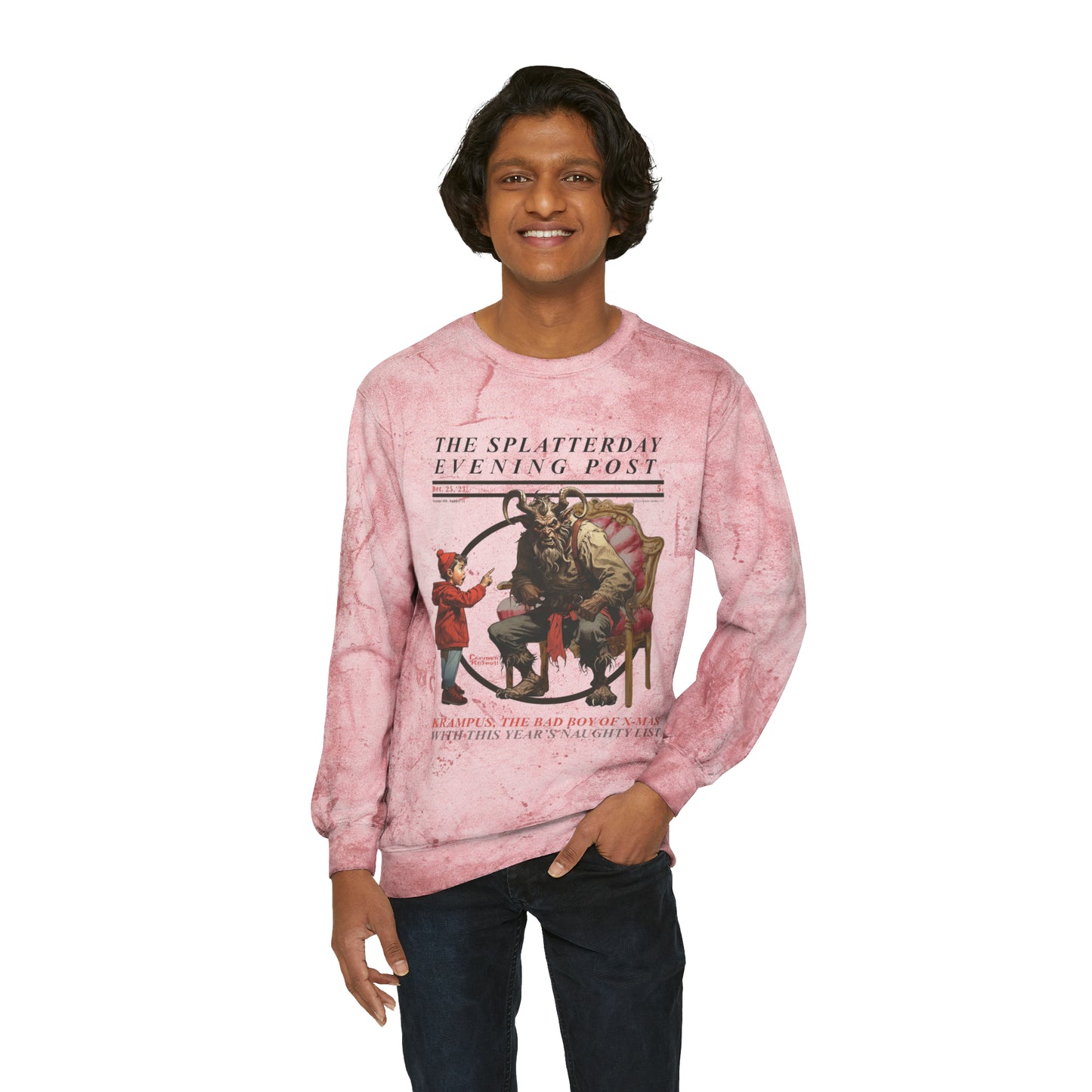 Splatterday Evening Post - Unisex Color Blast Crewneck Sweatshirt