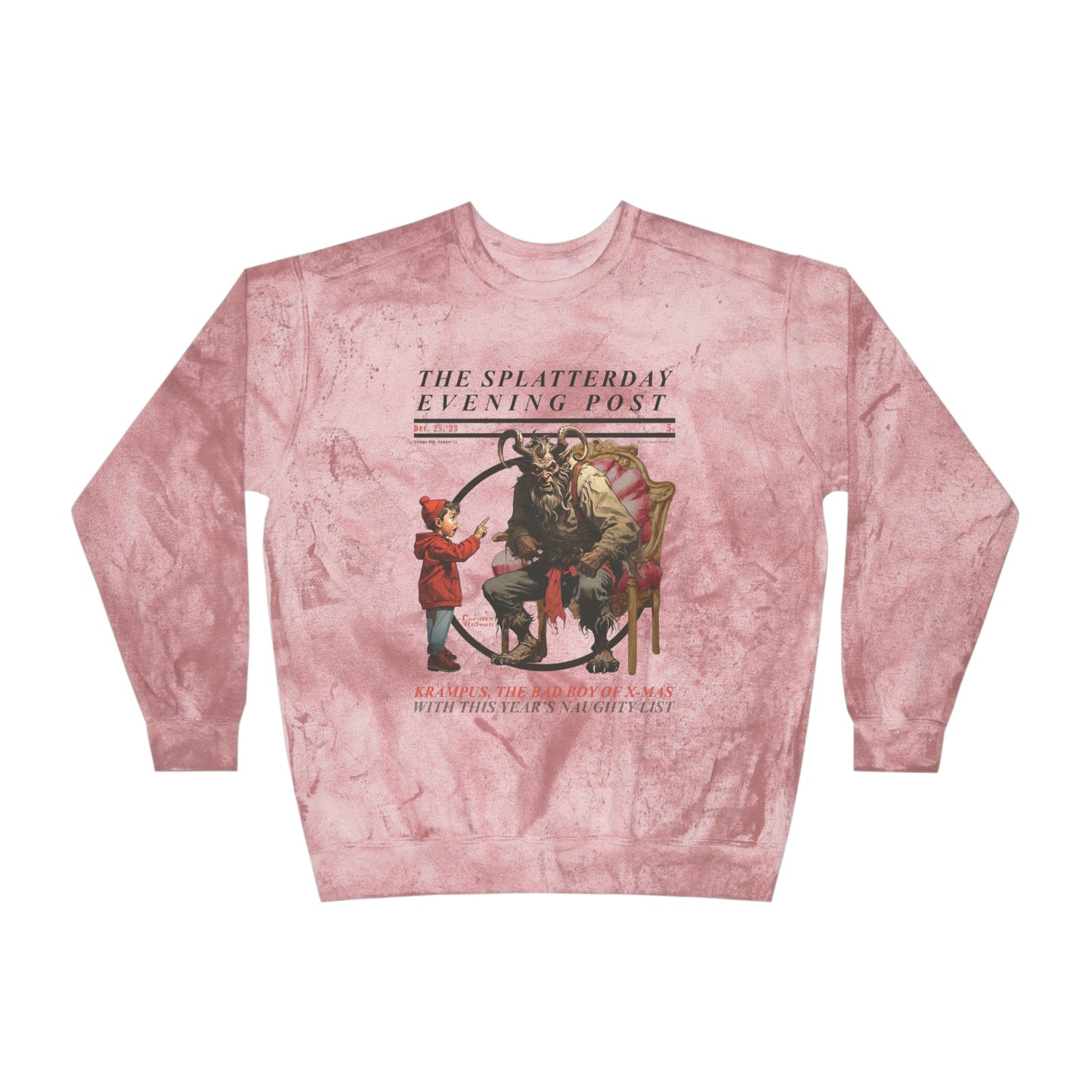 Splatterday Evening Post - Unisex Color Blast Crewneck Sweatshirt