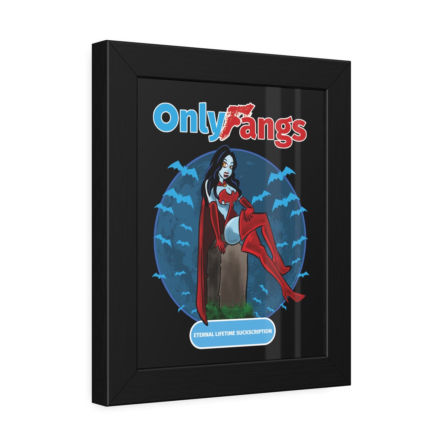 Only Fangs - Framed Paper Posters