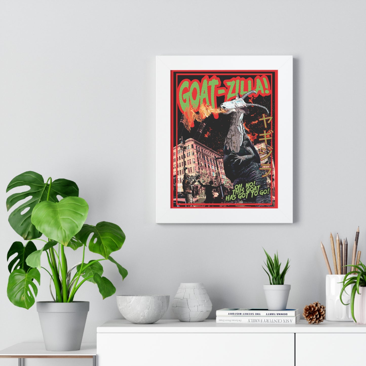 Goat-zilla! - Framed Poster