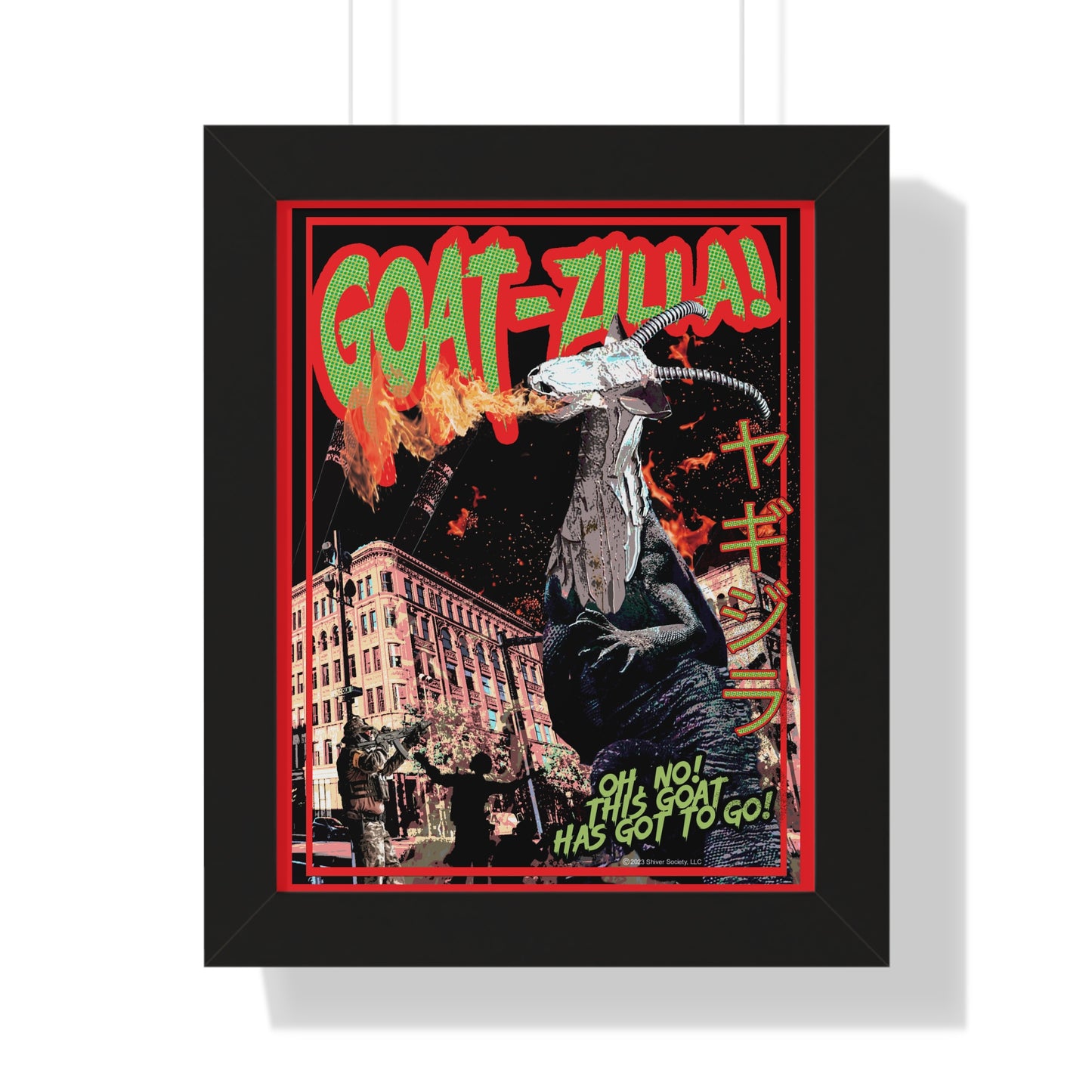 Goat-zilla! - Framed Poster