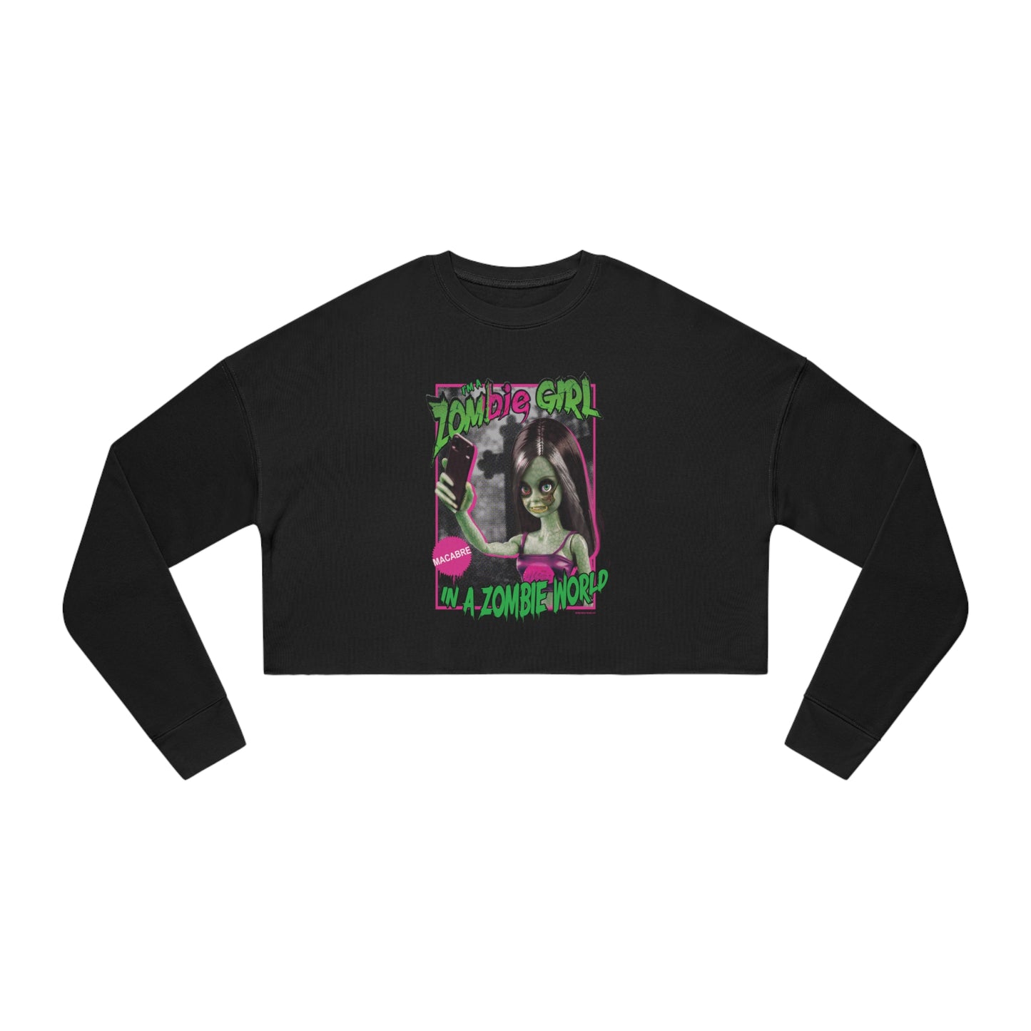 Zombie Girl - Women's Cropped Sweatshirt