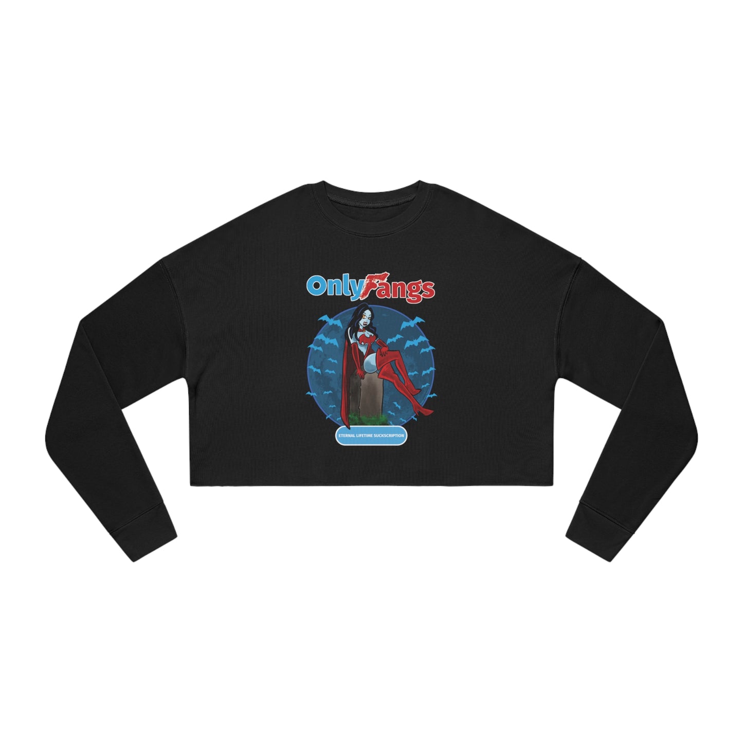 Only Fangs - Women's Cropped Sweatshirt