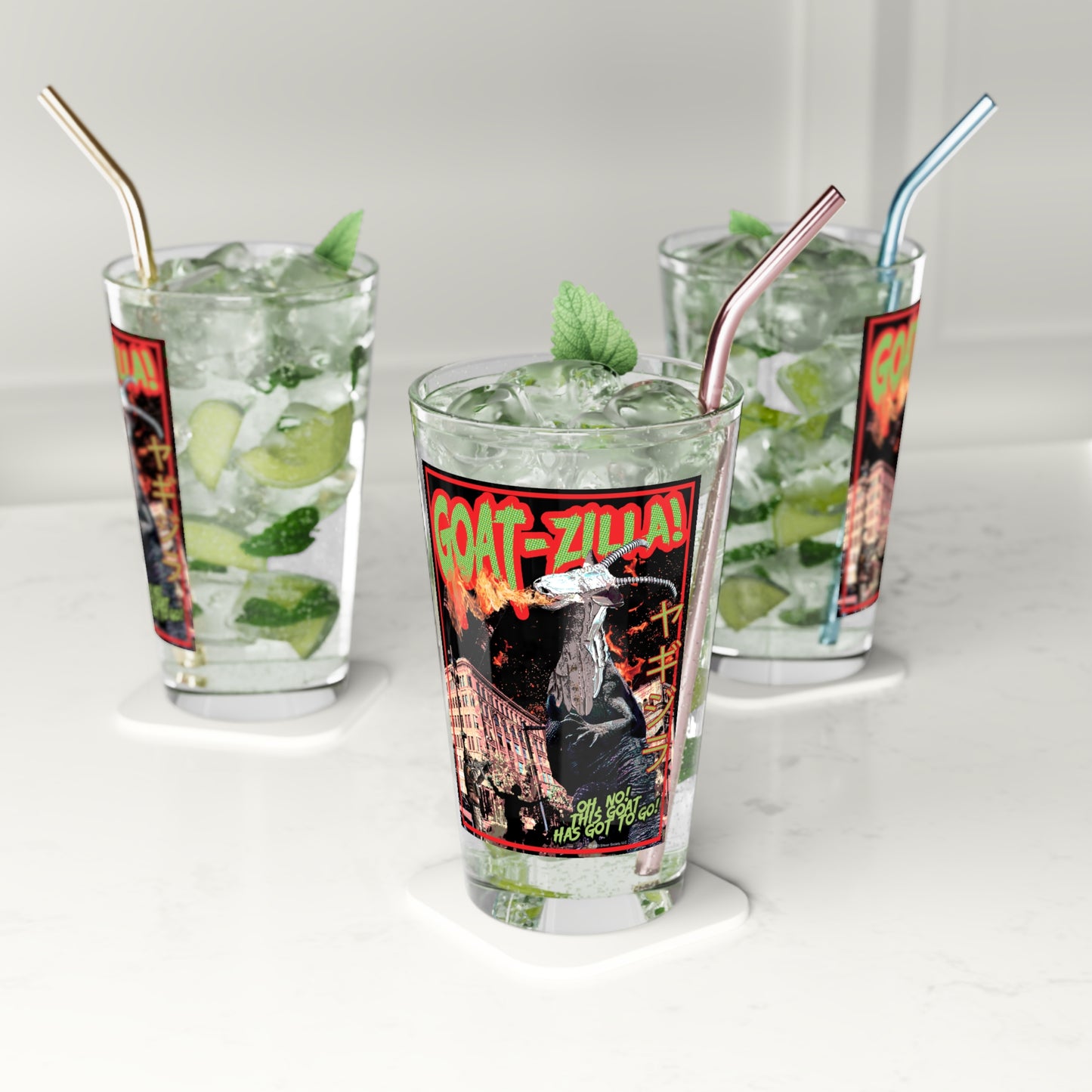 Goat-zilla! - Pint Glass, 16oz