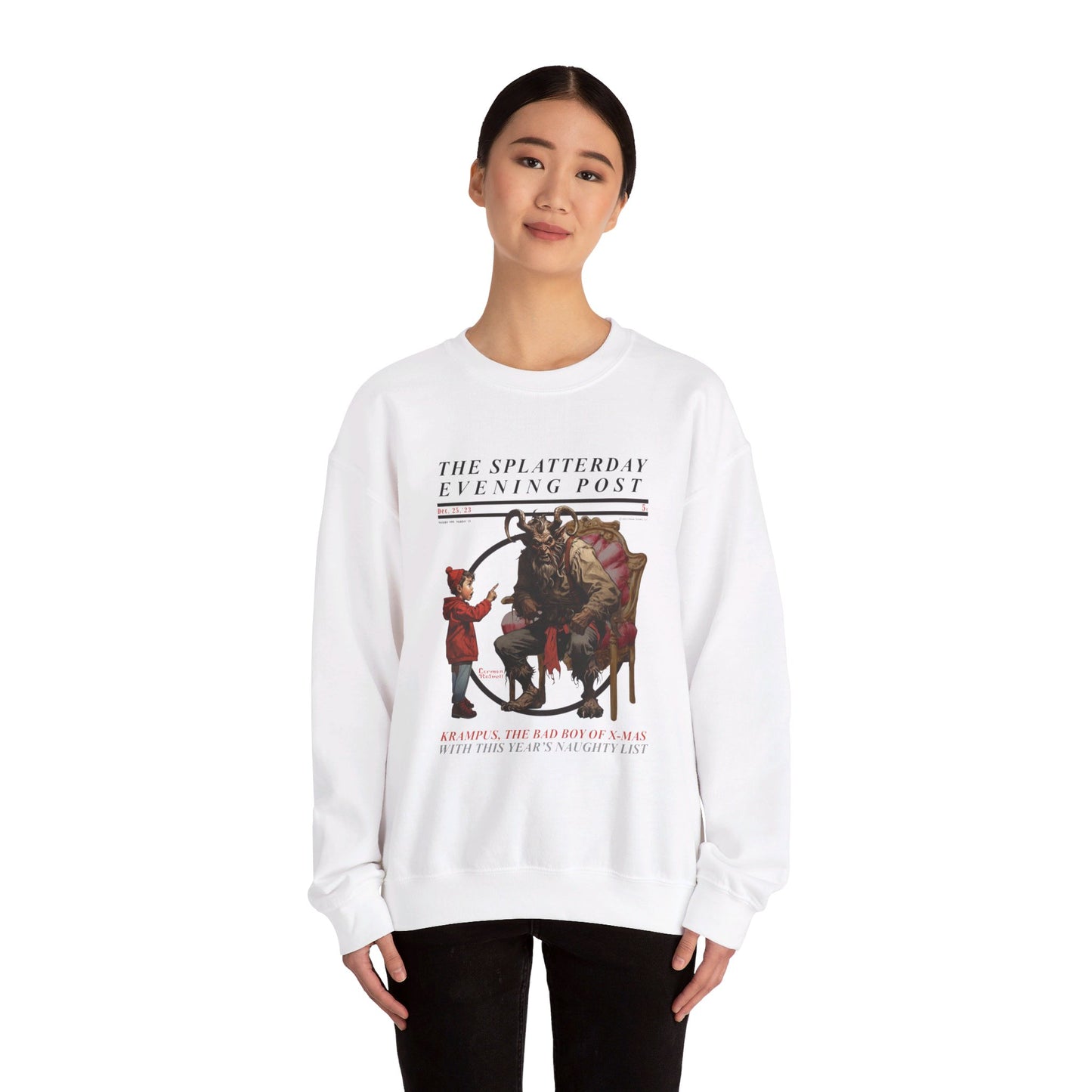 Splatterday Evening Post - Unisex Heavy Blend™ Crewneck Sweatshirt