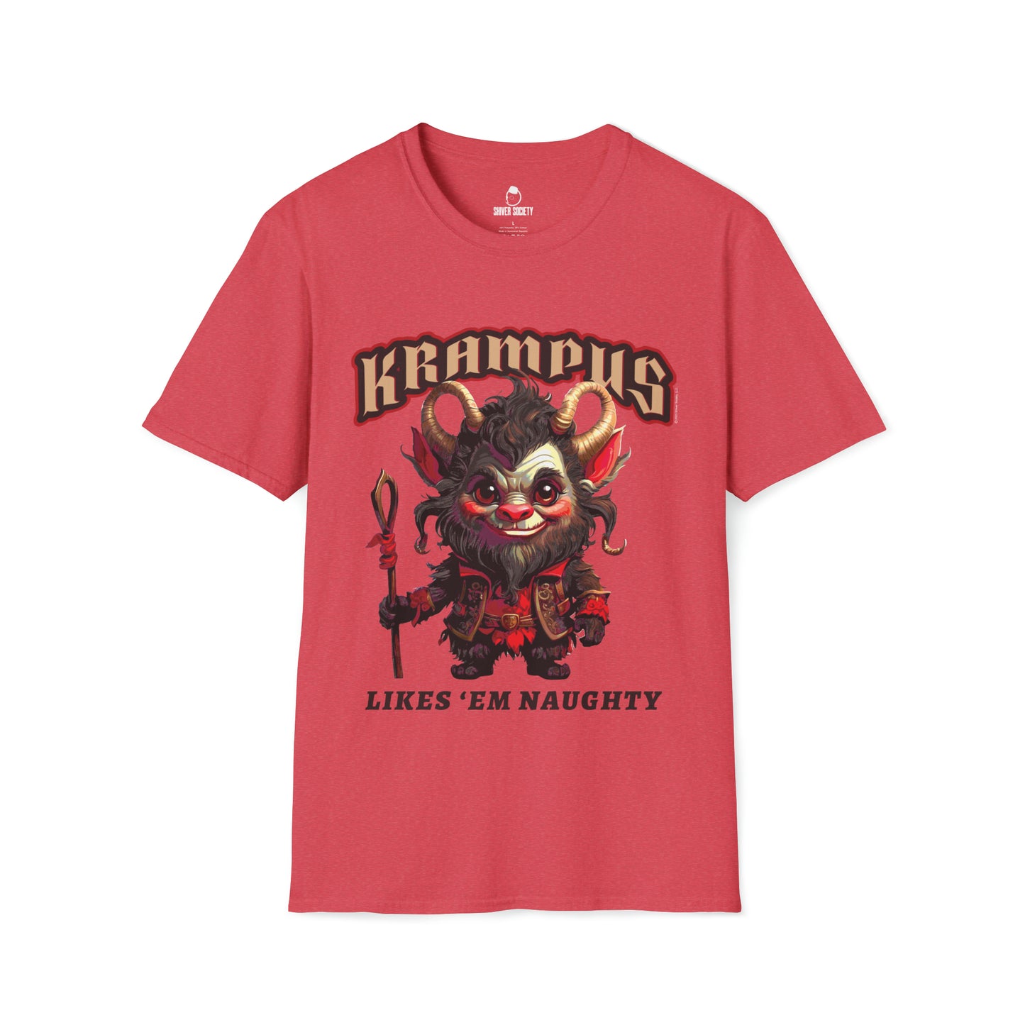 Krampus Likes 'Em Naughty - Unisex Softstyle T-Shirt