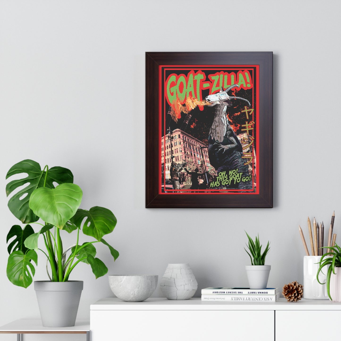 Goat-zilla! - Framed Poster