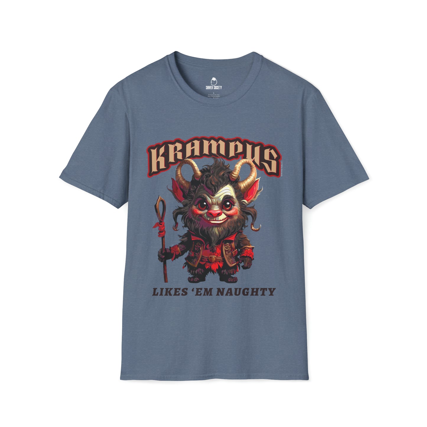 Krampus Likes 'Em Naughty - Unisex Softstyle T-Shirt