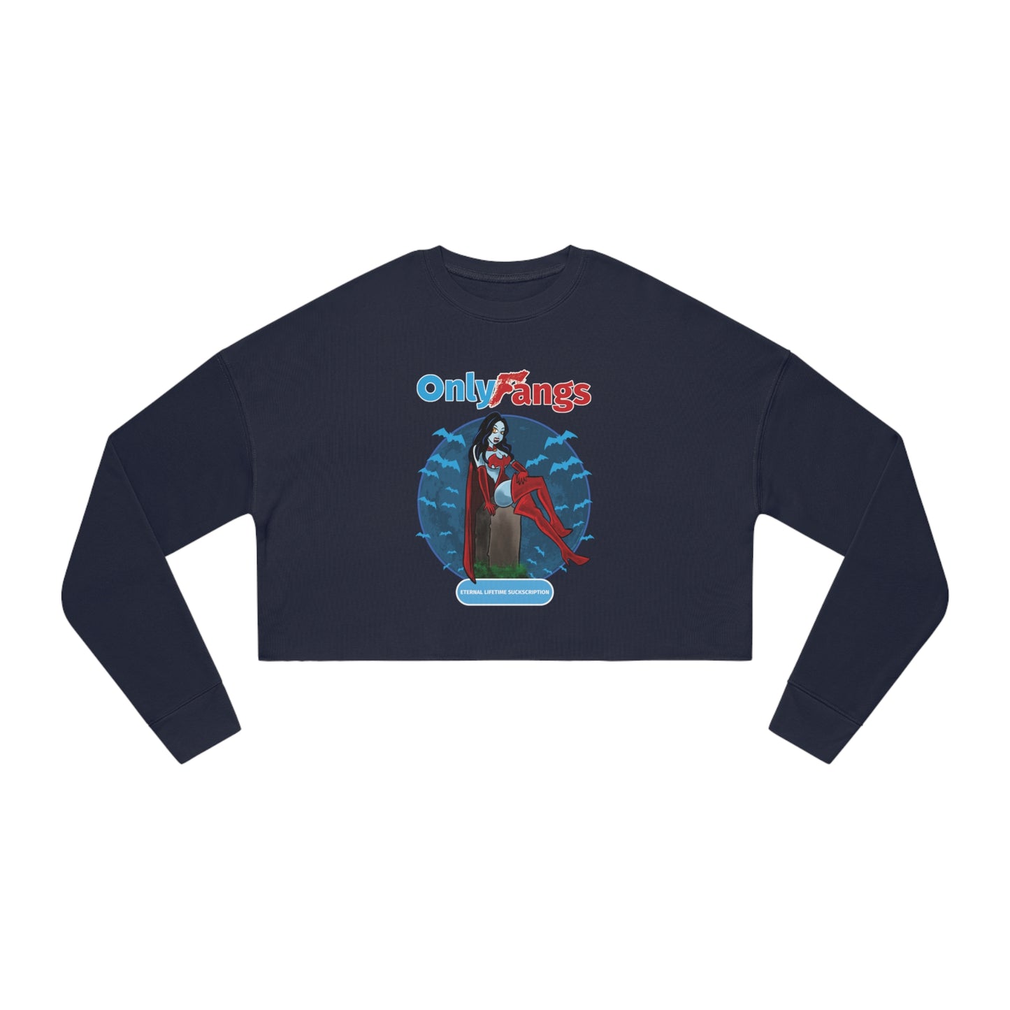 Only Fangs - Women's Cropped Sweatshirt