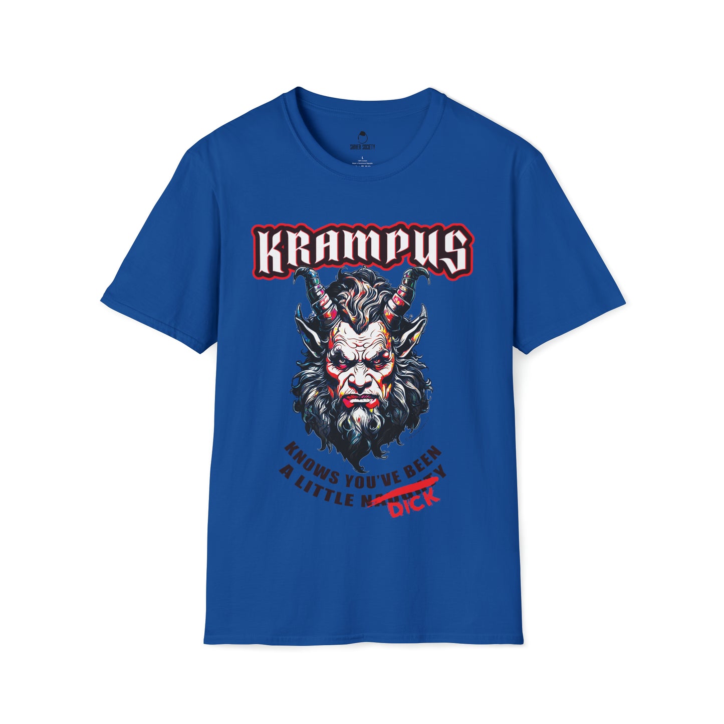 Krampus Knows You're a Little Naughty (Dick edition) - Unisex Softstyle T-Shirt