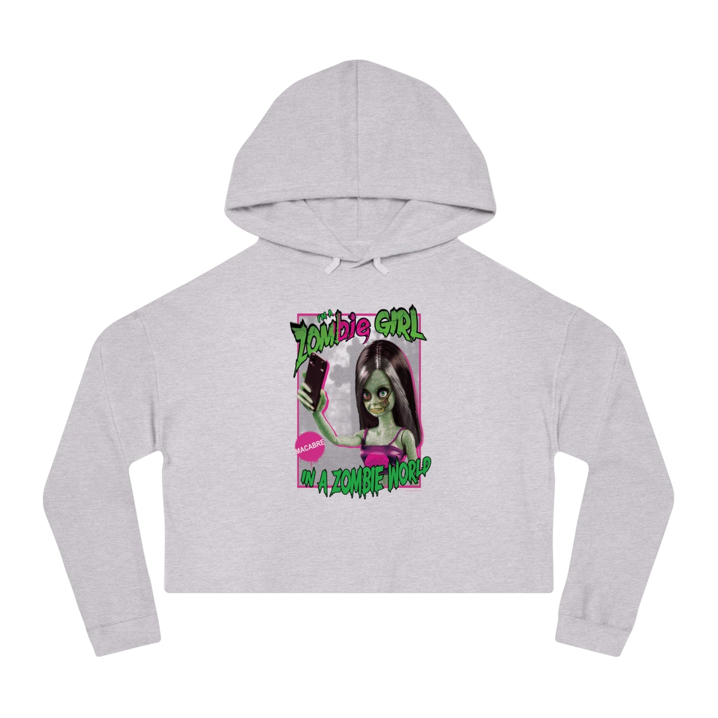 Zombie Girl - Women’s Cropped Hooded Sweatshirt