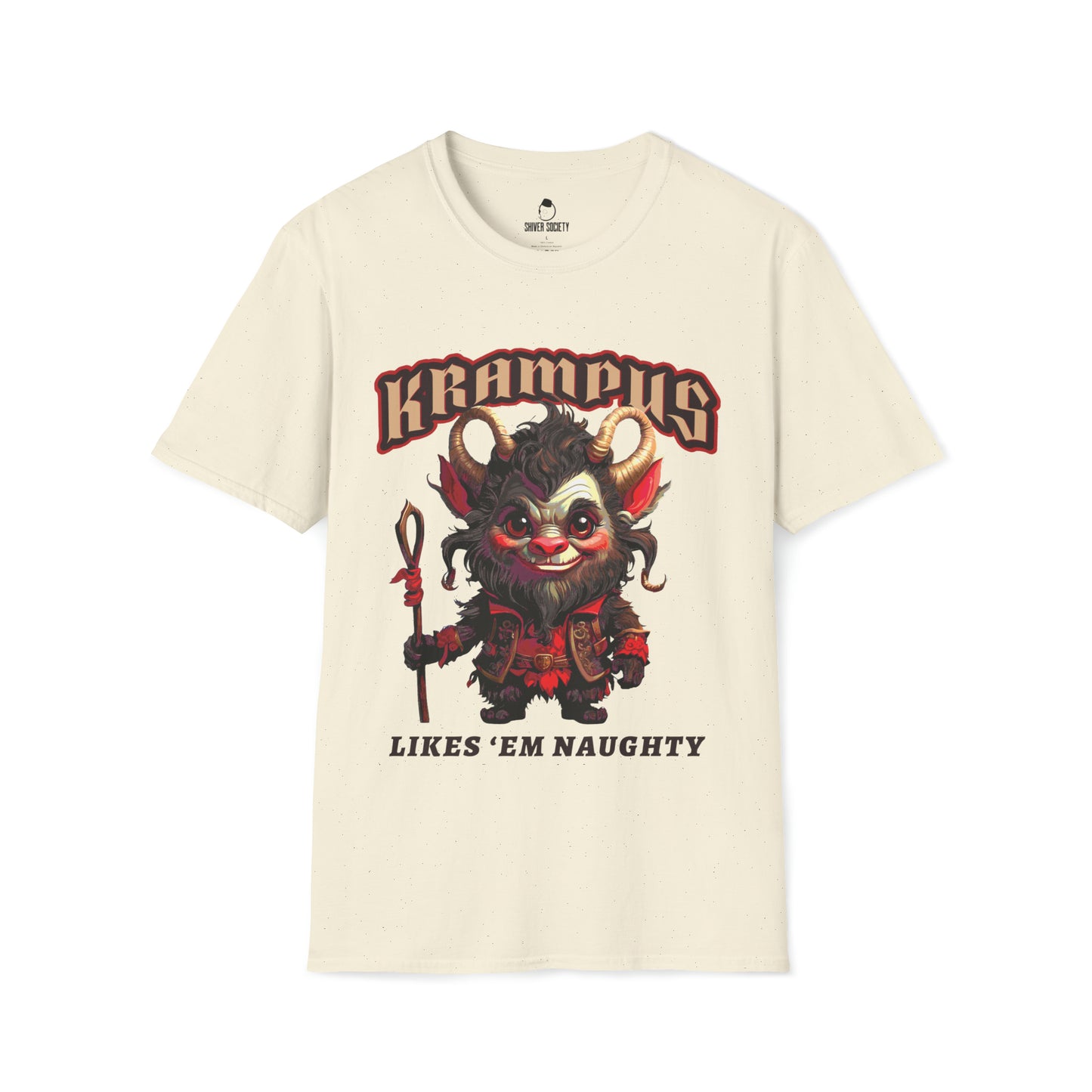 Krampus Likes 'Em Naughty - Unisex Softstyle T-Shirt